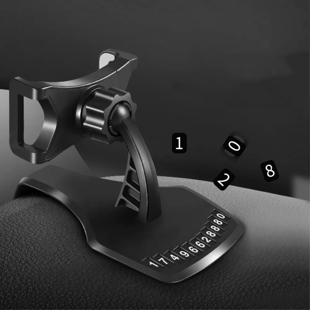 3 in 1 Car GPS Smartphone Holder: Dashboard / Visor Clamp   AC Grid Clip for Sharp R1 - Black