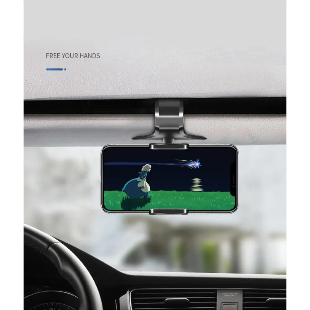 3 in 1 Car GPS Smartphone Holder: Dashboard / Visor Clamp   AC Grid Clip for Sharp R1 - Black