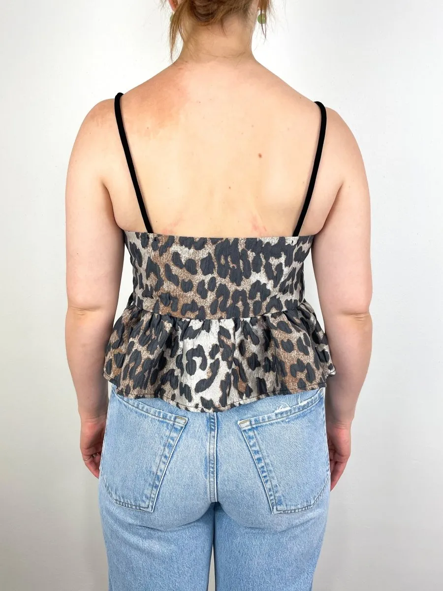 3D Jacquard Top in Leopard