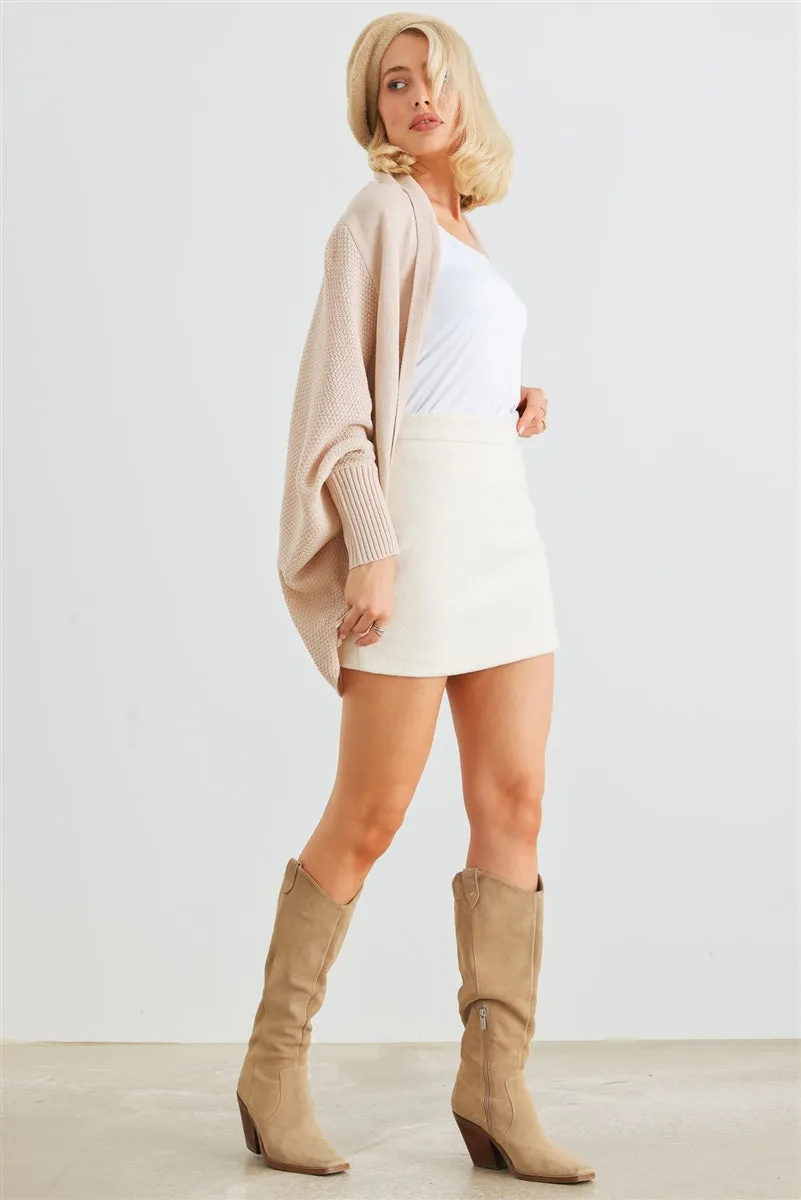 BATWING SLEEVE OPEN CARDIGAN TOP
