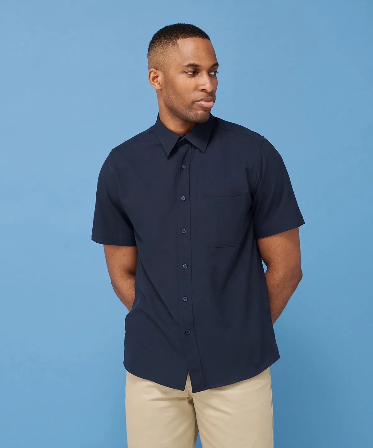 Black - Wicking antibacterial short sleeve shirt