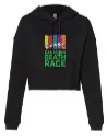 Canadian Death Race Ladies Cropped Lightweight Hoodie w/ Skull Stripes (Black) - Women's
