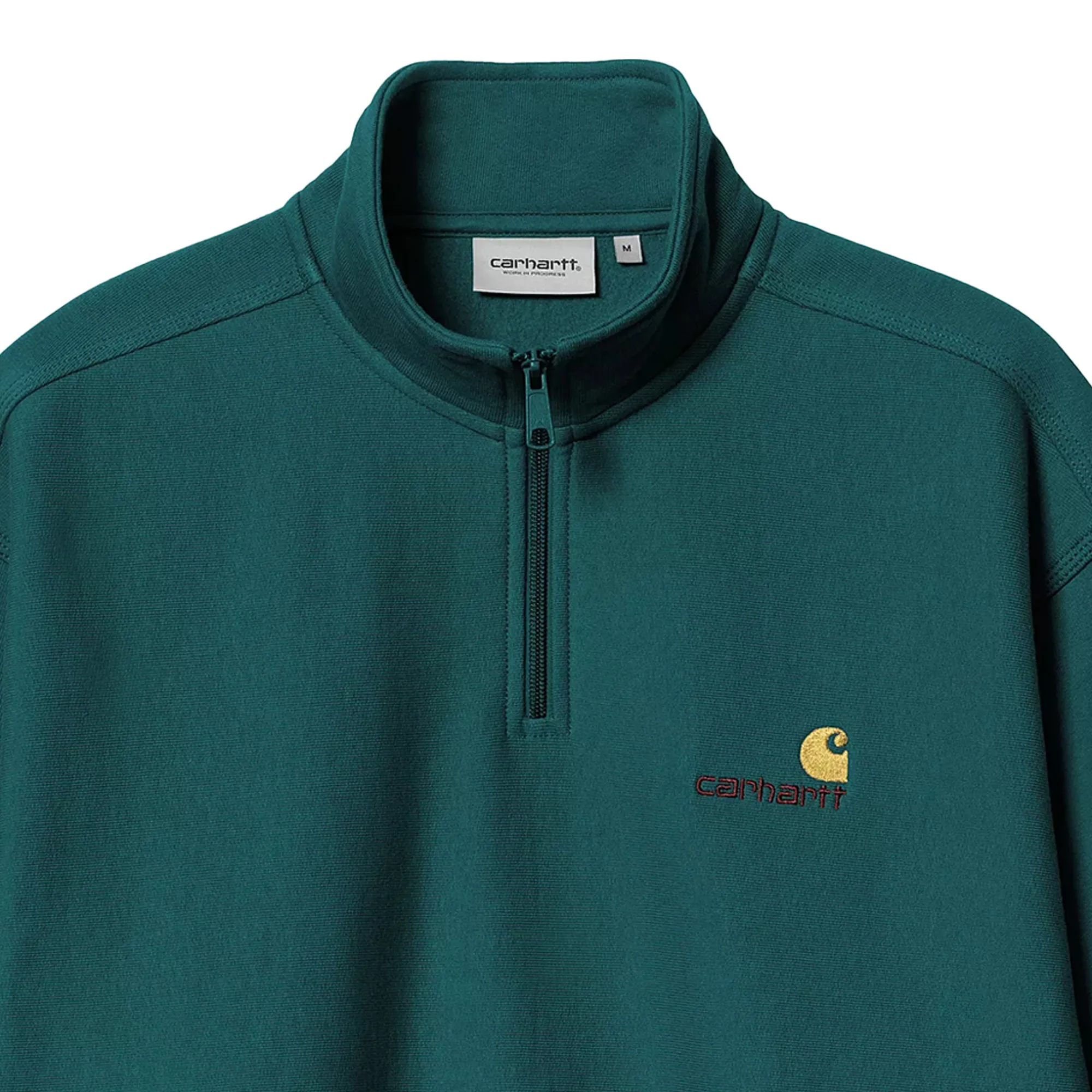 Carhartt WIP Half Zip American Script Sweatshirt Malachite