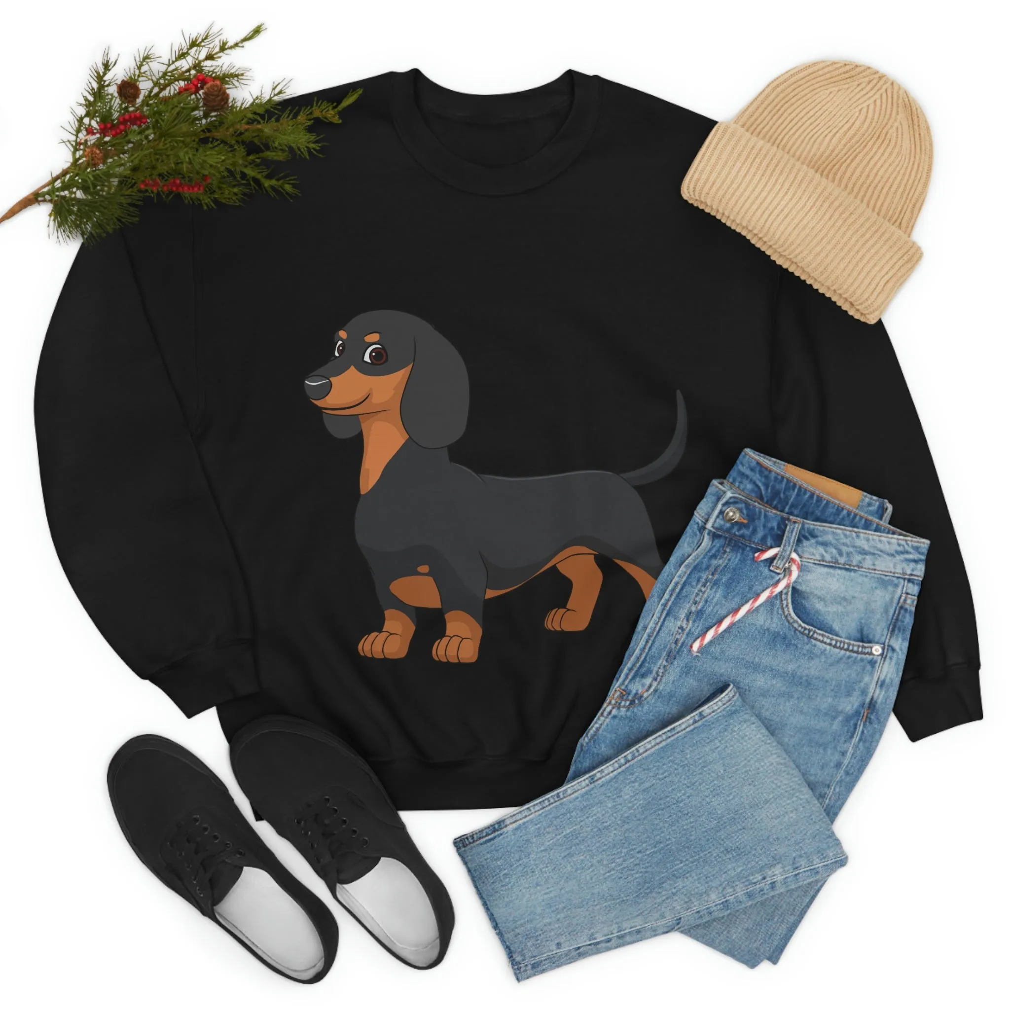 Dachshund Unisex Heavy Blend™ Crewneck Sweatshirt, S - 2XL, 14 Colors, Cotton/Polyester, Medium Fabric, FREE Shipping, Made in USA!!