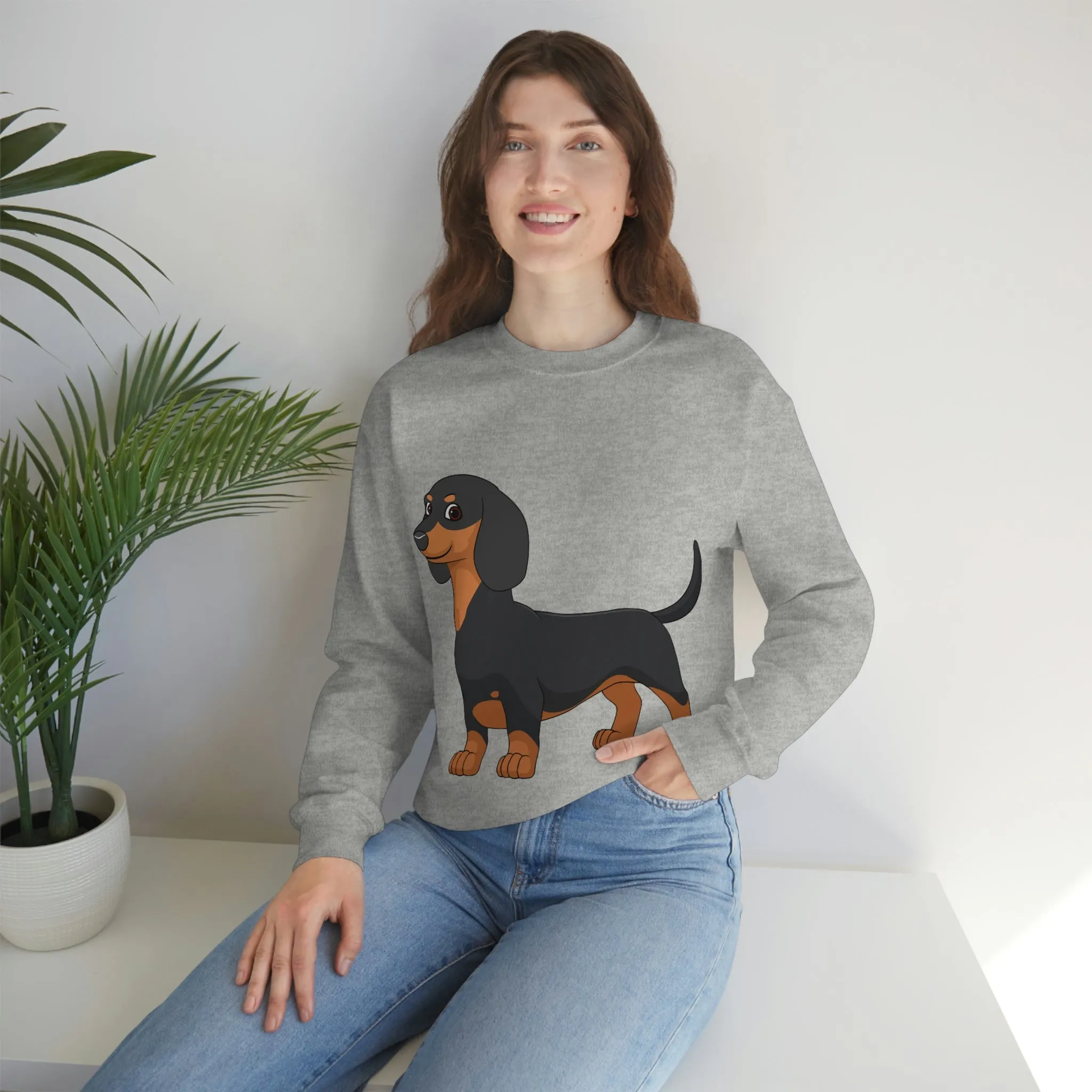 Dachshund Unisex Heavy Blend™ Crewneck Sweatshirt, S - 2XL, 14 Colors, Cotton/Polyester, Medium Fabric, FREE Shipping, Made in USA!!