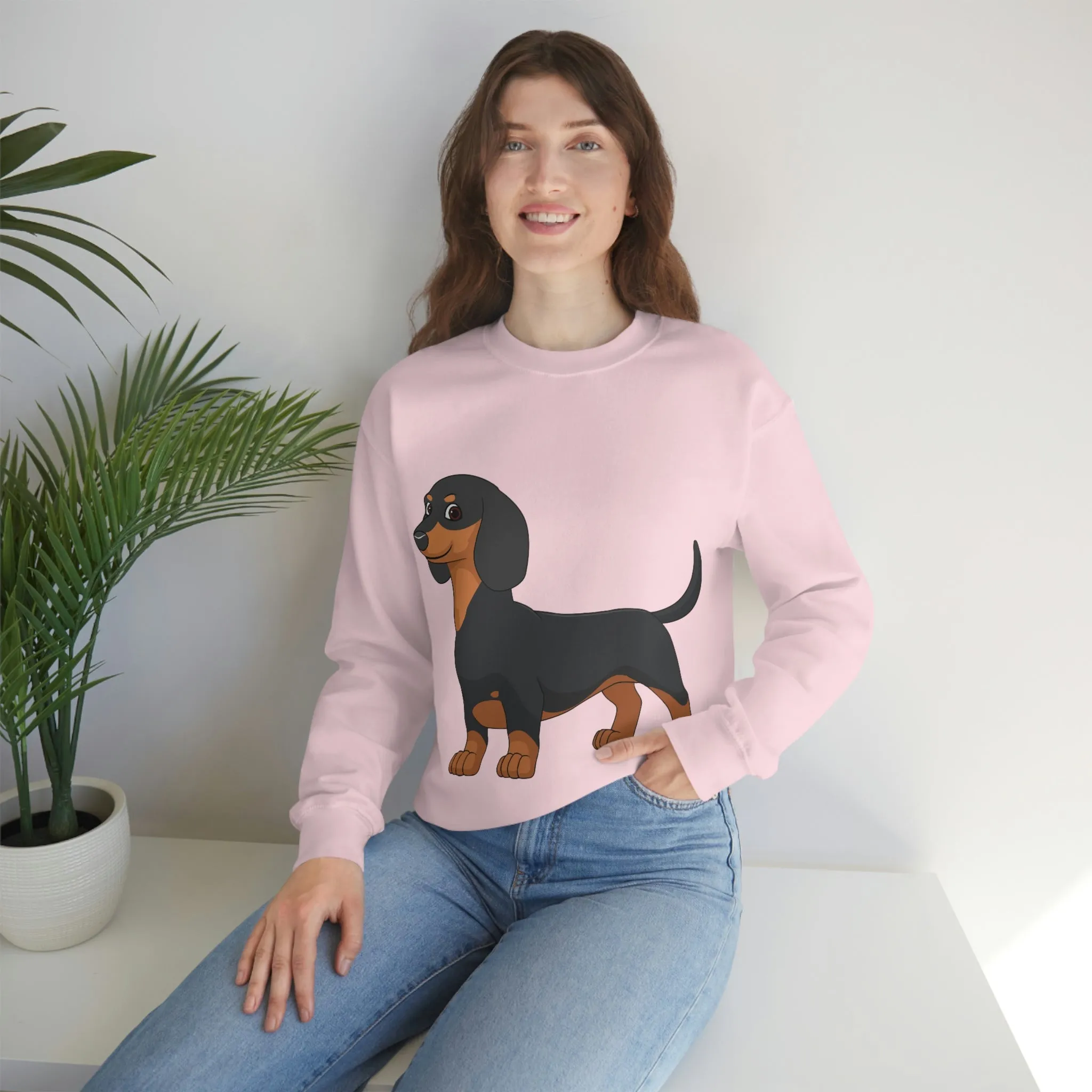 Dachshund Unisex Heavy Blend™ Crewneck Sweatshirt, S - 2XL, 14 Colors, Cotton/Polyester, Medium Fabric, FREE Shipping, Made in USA!!
