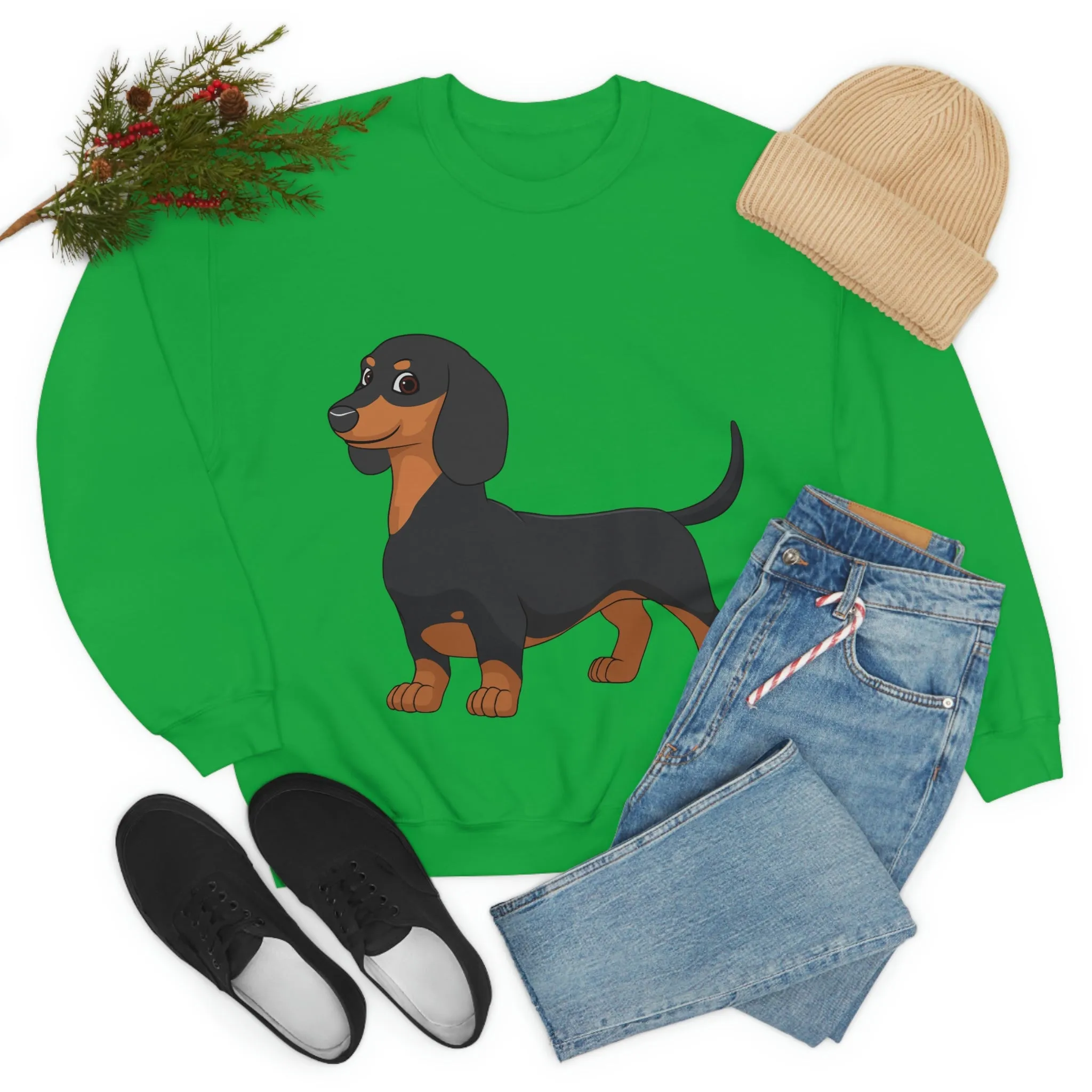 Dachshund Unisex Heavy Blend™ Crewneck Sweatshirt, S - 2XL, 14 Colors, Cotton/Polyester, Medium Fabric, FREE Shipping, Made in USA!!