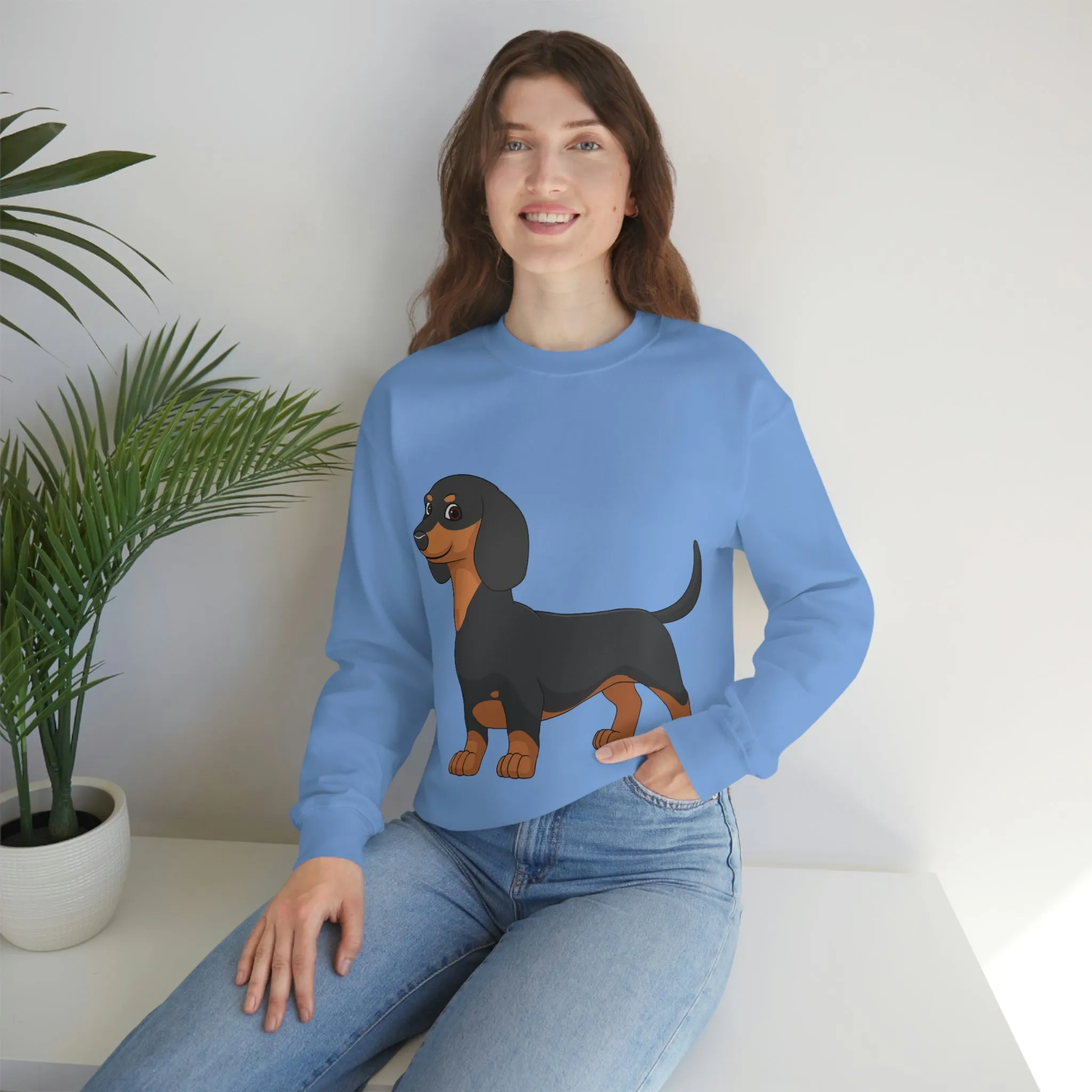 Dachshund Unisex Heavy Blend™ Crewneck Sweatshirt, S - 2XL, 14 Colors, Cotton/Polyester, Medium Fabric, FREE Shipping, Made in USA!!