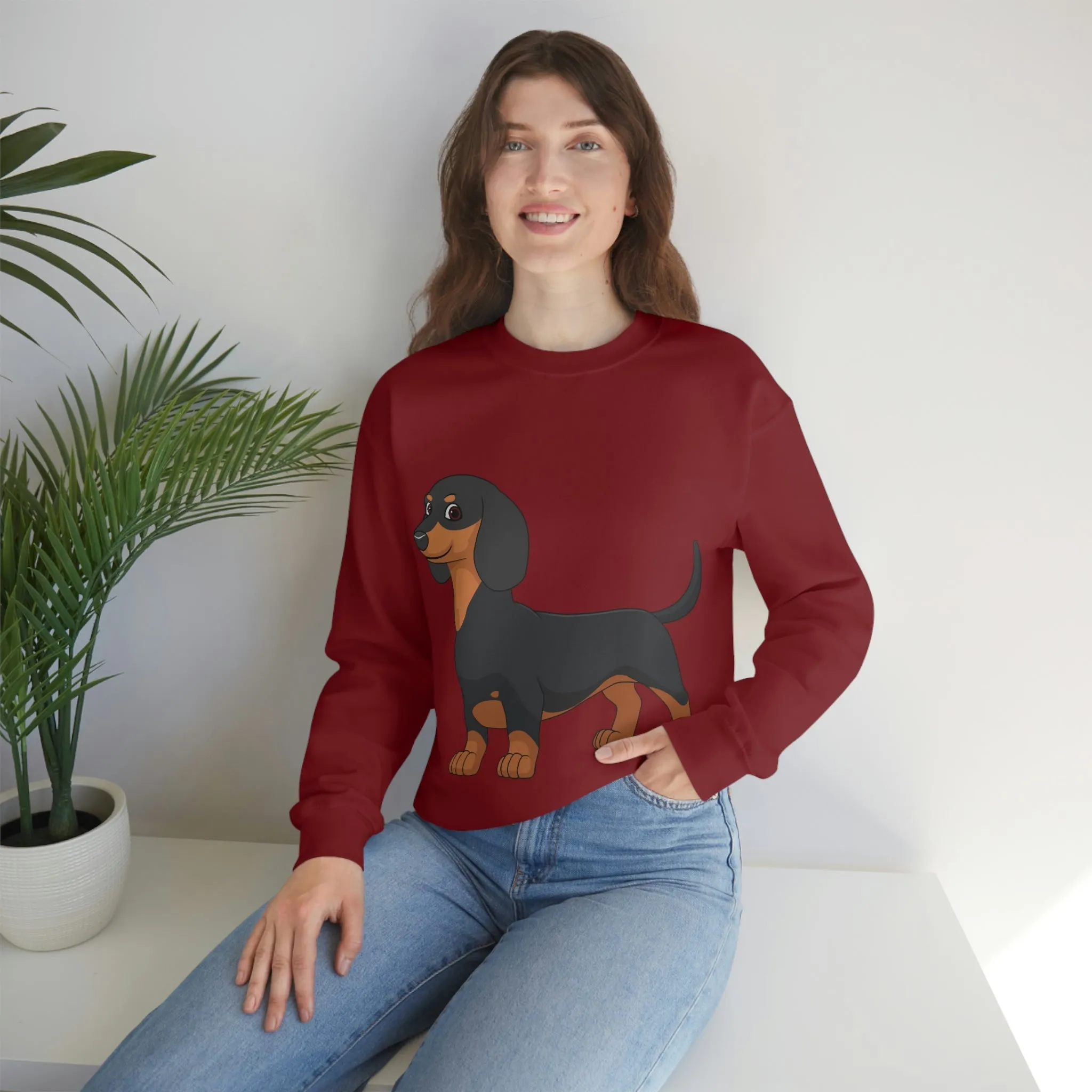 Dachshund Unisex Heavy Blend™ Crewneck Sweatshirt, S - 2XL, 14 Colors, Cotton/Polyester, Medium Fabric, FREE Shipping, Made in USA!!