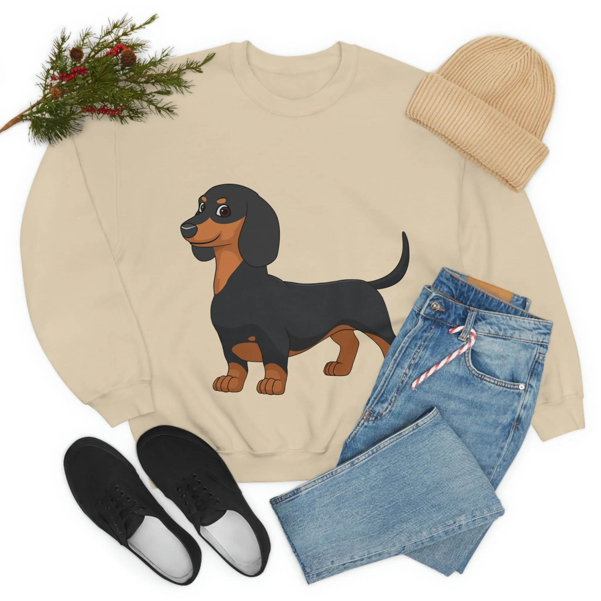 Dachshund Unisex Heavy Blend™ Crewneck Sweatshirt, S - 2XL, 14 Colors, Cotton/Polyester, Medium Fabric, FREE Shipping, Made in USA!!