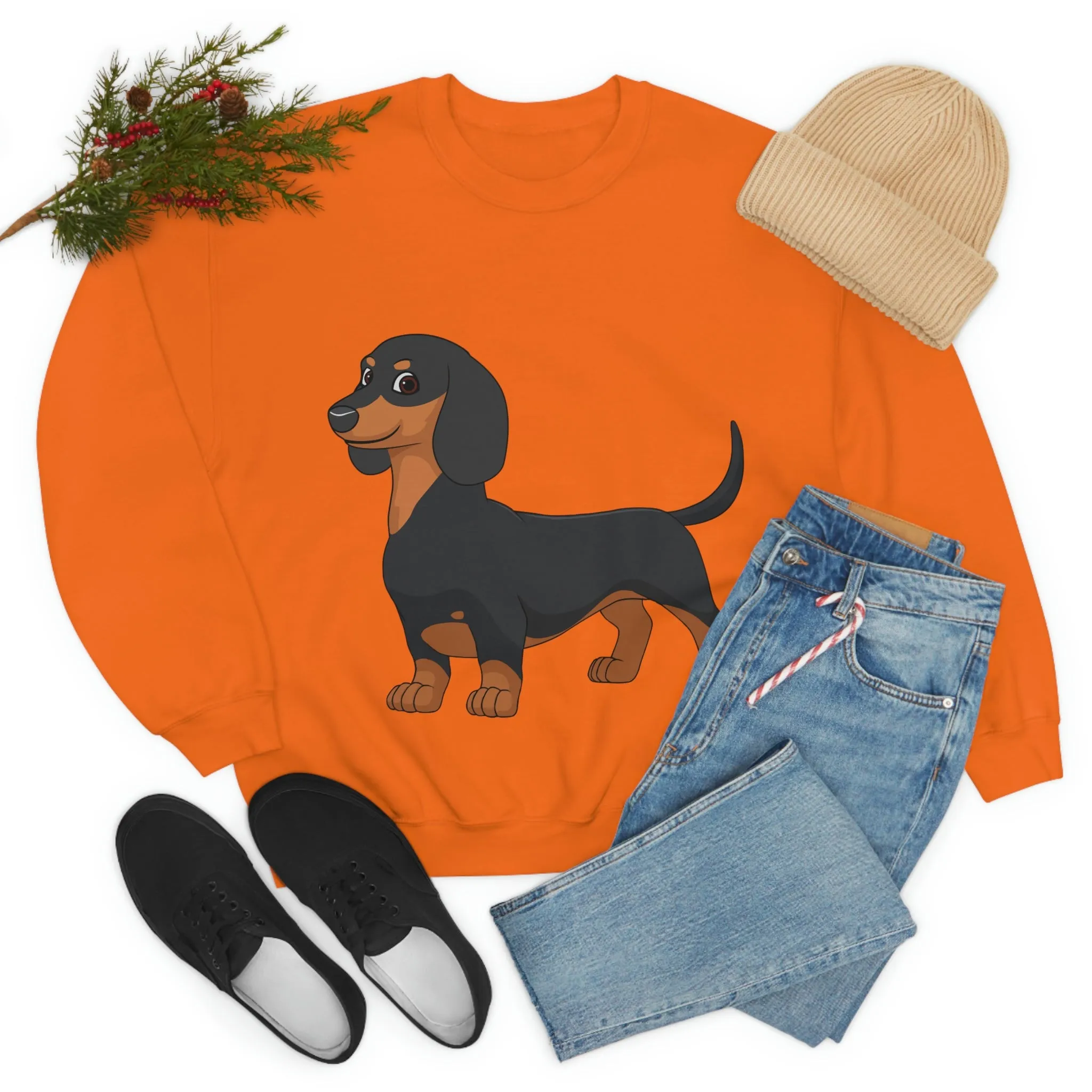 Dachshund Unisex Heavy Blend™ Crewneck Sweatshirt, S - 2XL, 14 Colors, Cotton/Polyester, Medium Fabric, FREE Shipping, Made in USA!!