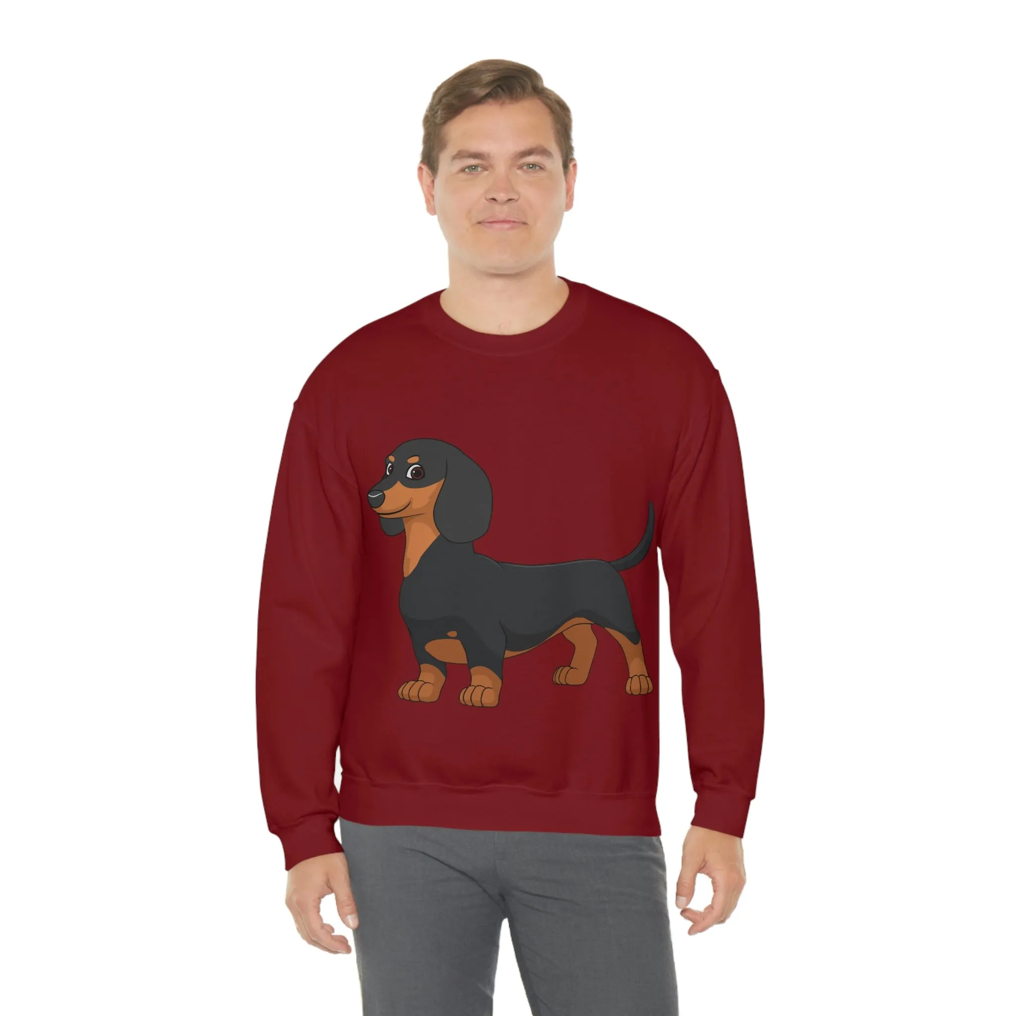 Dachshund Unisex Heavy Blend™ Crewneck Sweatshirt, S - 2XL, 14 Colors, Cotton/Polyester, Medium Fabric, FREE Shipping, Made in USA!!