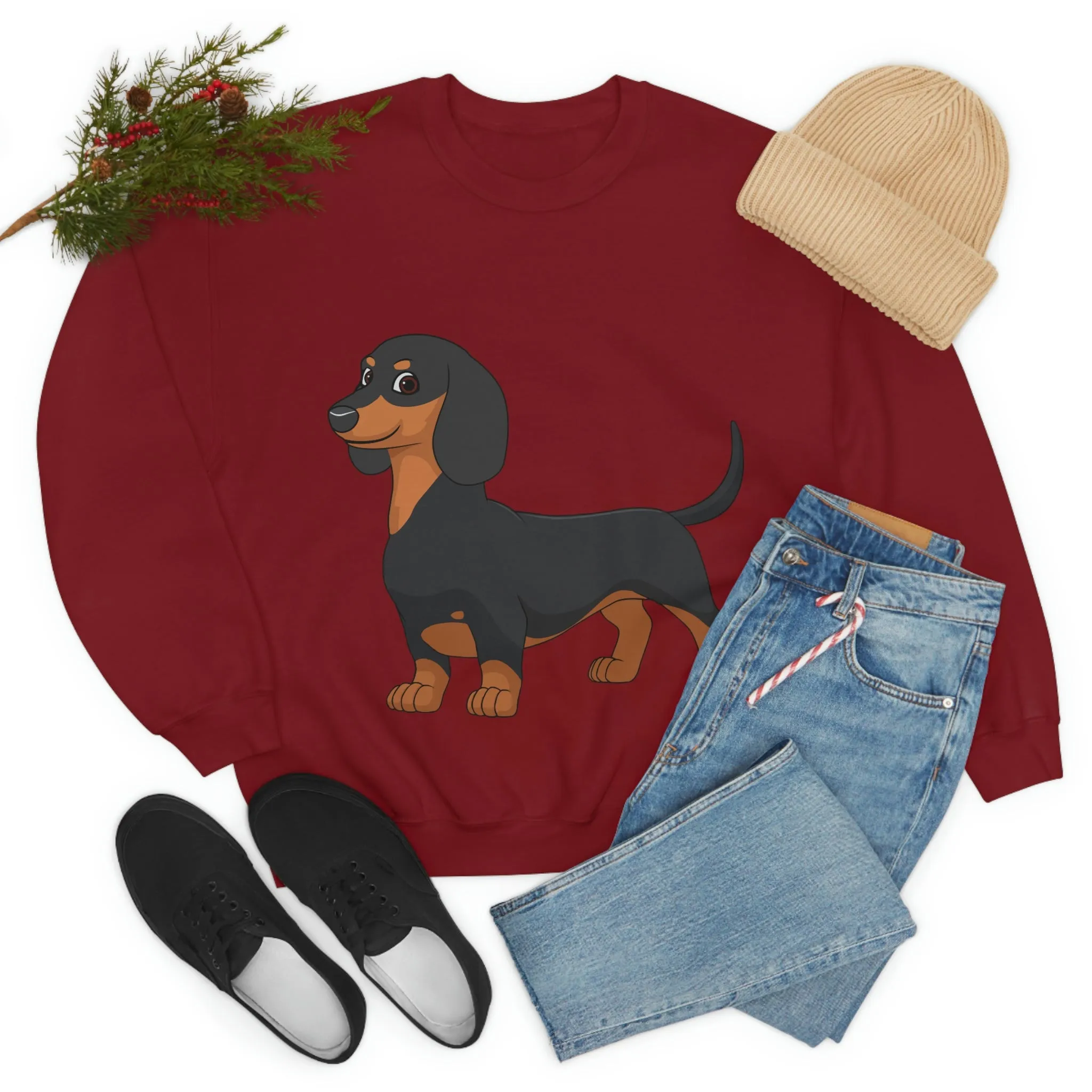 Dachshund Unisex Heavy Blend™ Crewneck Sweatshirt, S - 2XL, 14 Colors, Cotton/Polyester, Medium Fabric, FREE Shipping, Made in USA!!