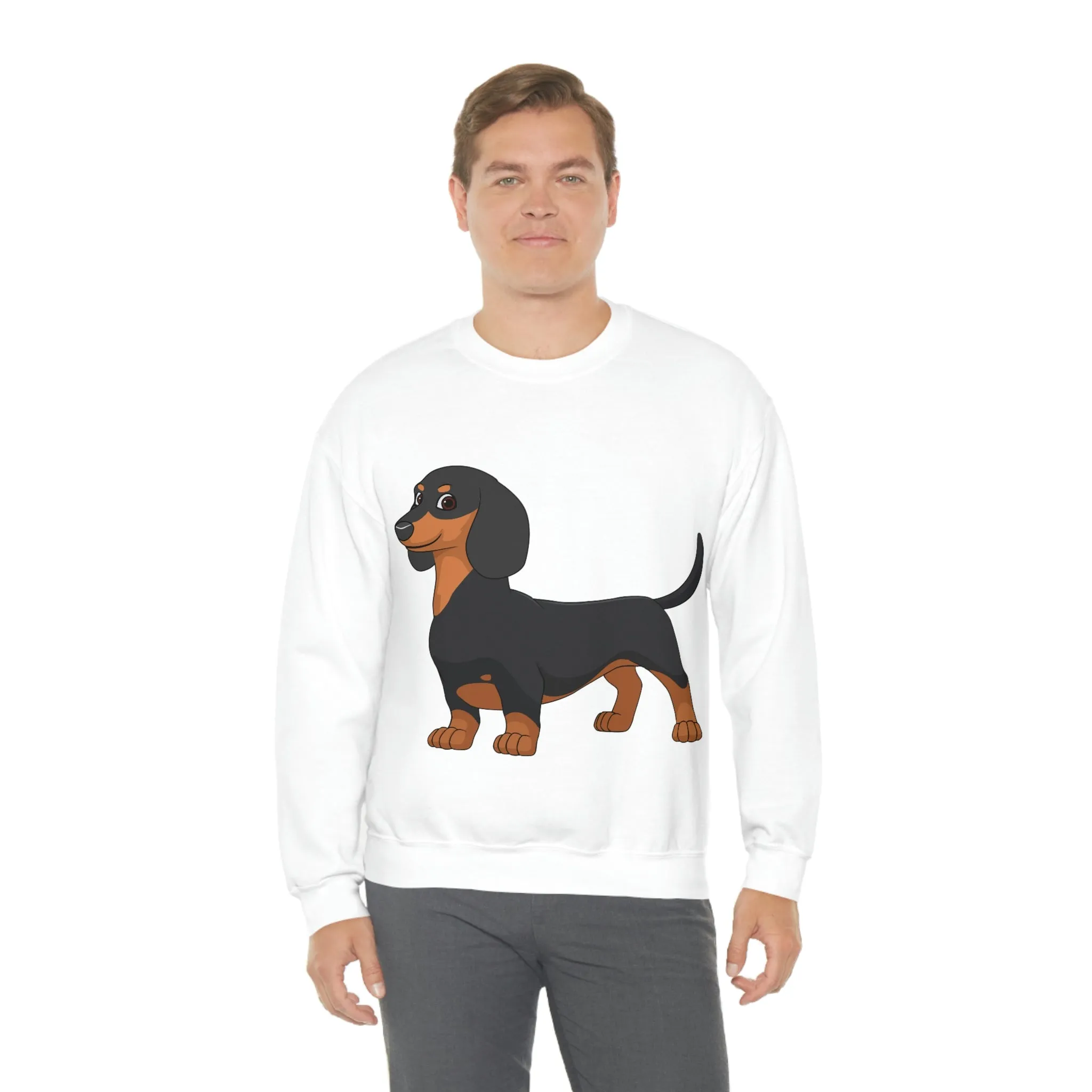 Dachshund Unisex Heavy Blend™ Crewneck Sweatshirt, S - 2XL, 14 Colors, Cotton/Polyester, Medium Fabric, FREE Shipping, Made in USA!!