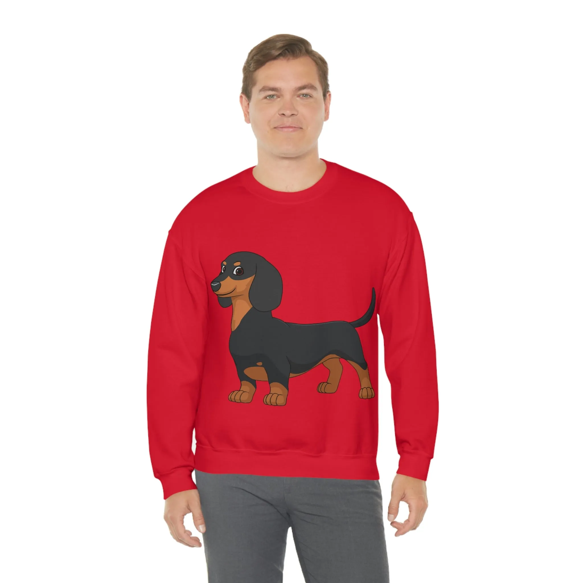Dachshund Unisex Heavy Blend™ Crewneck Sweatshirt, S - 2XL, 14 Colors, Cotton/Polyester, Medium Fabric, FREE Shipping, Made in USA!!