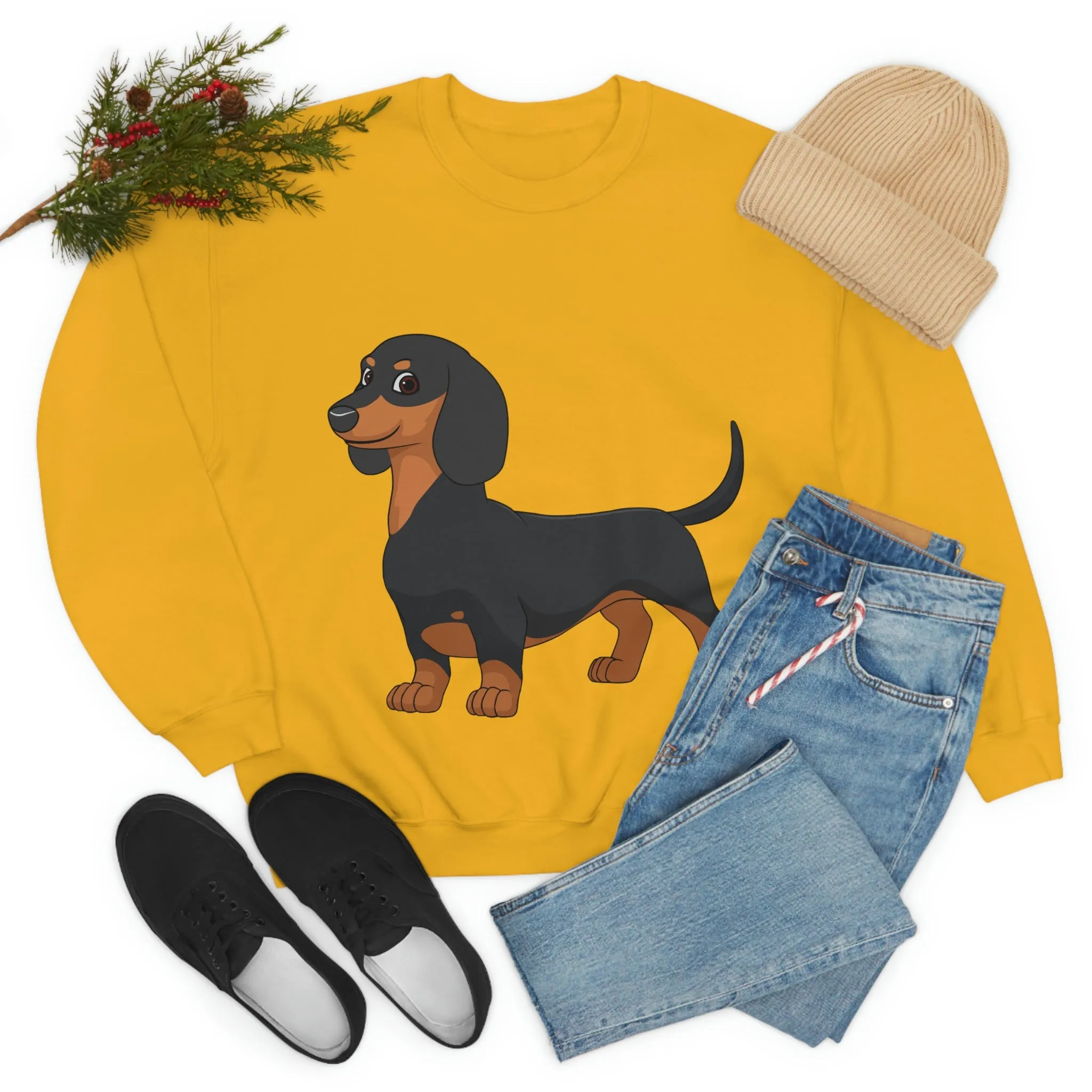 Dachshund Unisex Heavy Blend™ Crewneck Sweatshirt, S - 2XL, 14 Colors, Cotton/Polyester, Medium Fabric, FREE Shipping, Made in USA!!