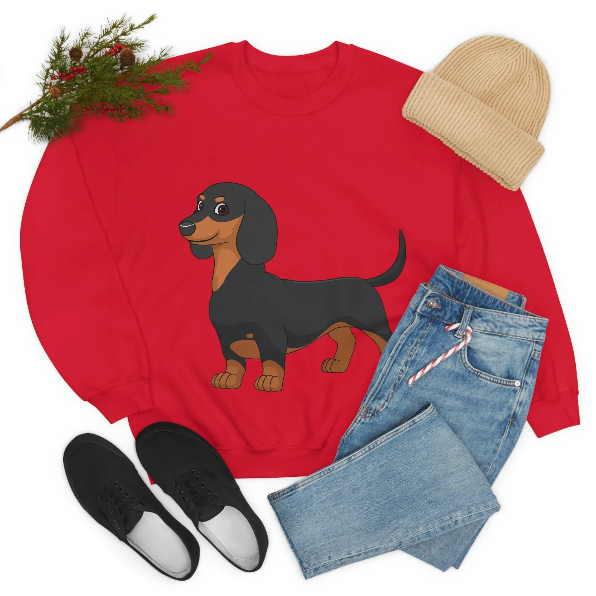 Dachshund Unisex Heavy Blend™ Crewneck Sweatshirt, S - 2XL, 14 Colors, Cotton/Polyester, Medium Fabric, FREE Shipping, Made in USA!!