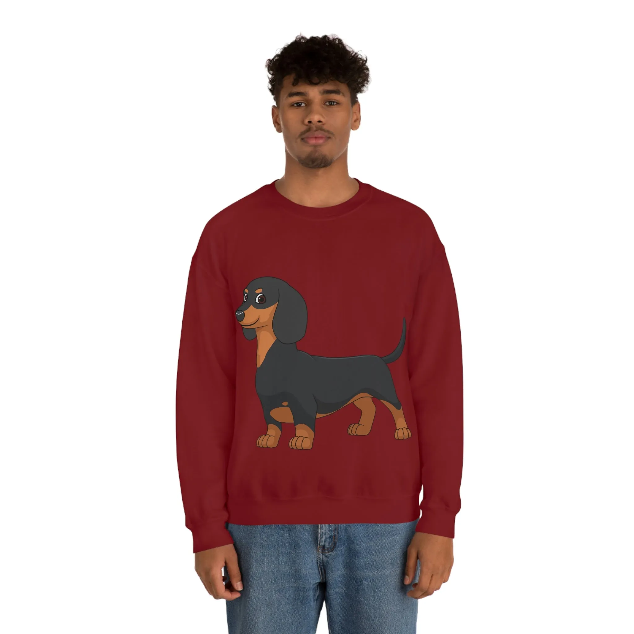 Dachshund Unisex Heavy Blend™ Crewneck Sweatshirt, S - 2XL, 14 Colors, Cotton/Polyester, Medium Fabric, FREE Shipping, Made in USA!!