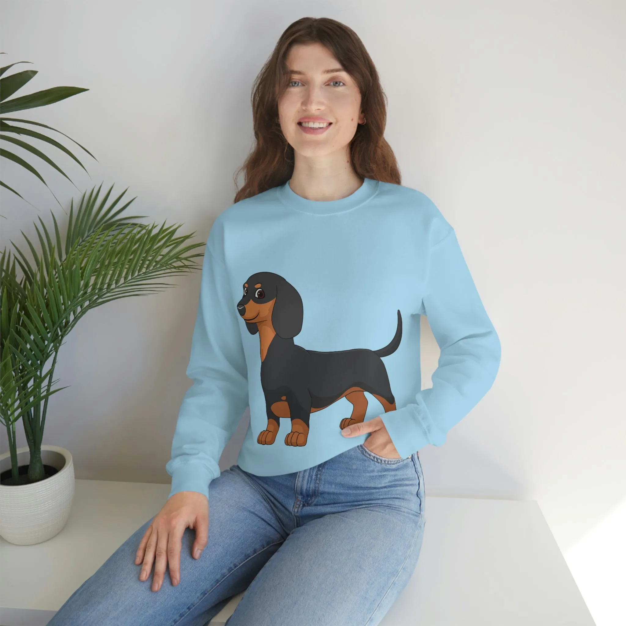 Dachshund Unisex Heavy Blend™ Crewneck Sweatshirt, S - 2XL, 14 Colors, Cotton/Polyester, Medium Fabric, FREE Shipping, Made in USA!!