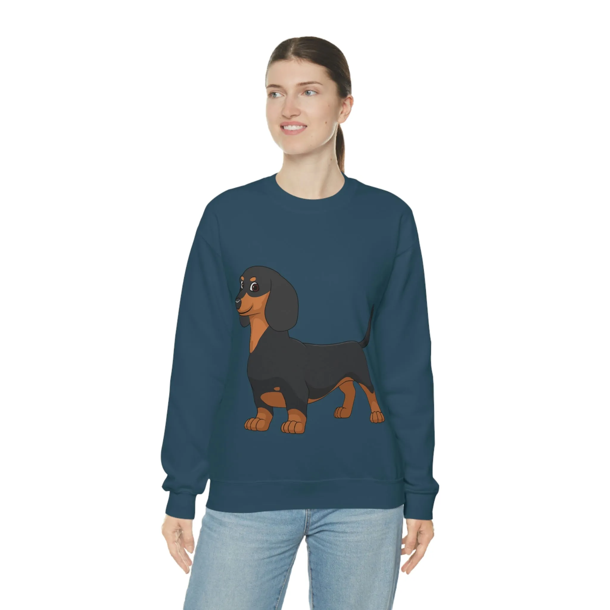 Dachshund Unisex Heavy Blend™ Crewneck Sweatshirt, S - 2XL, 14 Colors, Cotton/Polyester, Medium Fabric, FREE Shipping, Made in USA!!