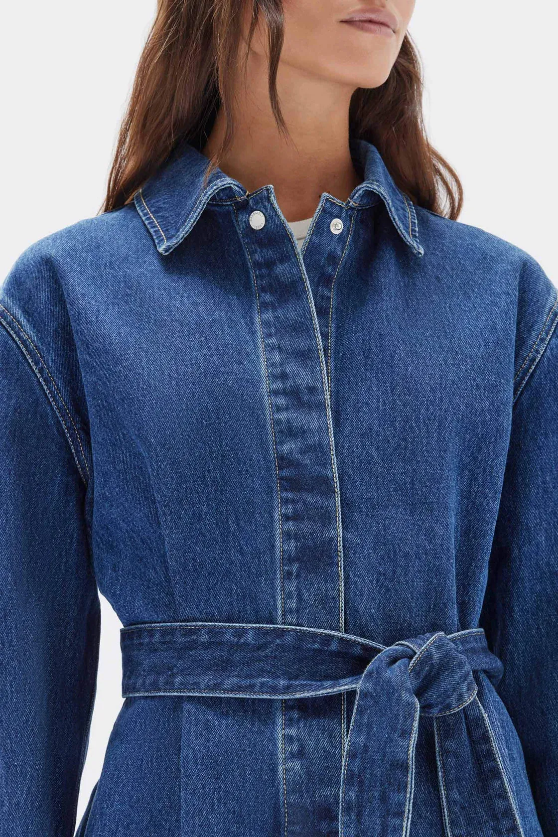 DENIM BELTED JACKET | BLUE HERITAGE