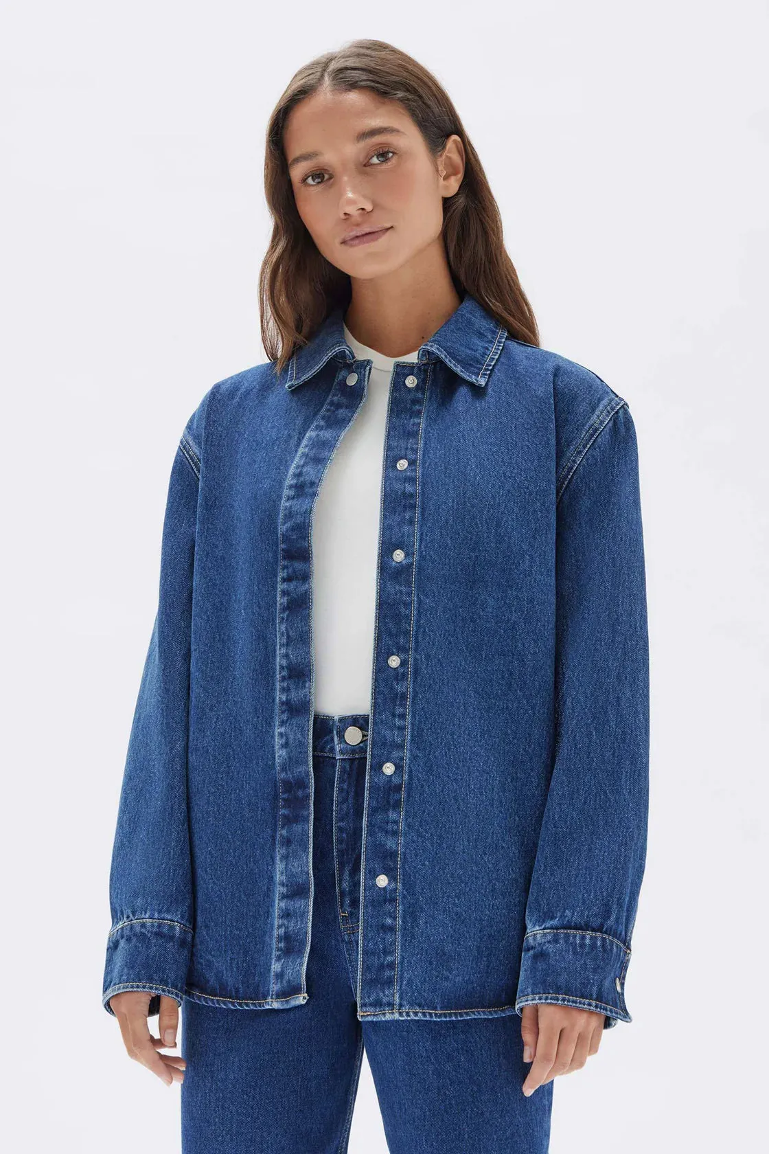 DENIM BELTED JACKET | BLUE HERITAGE