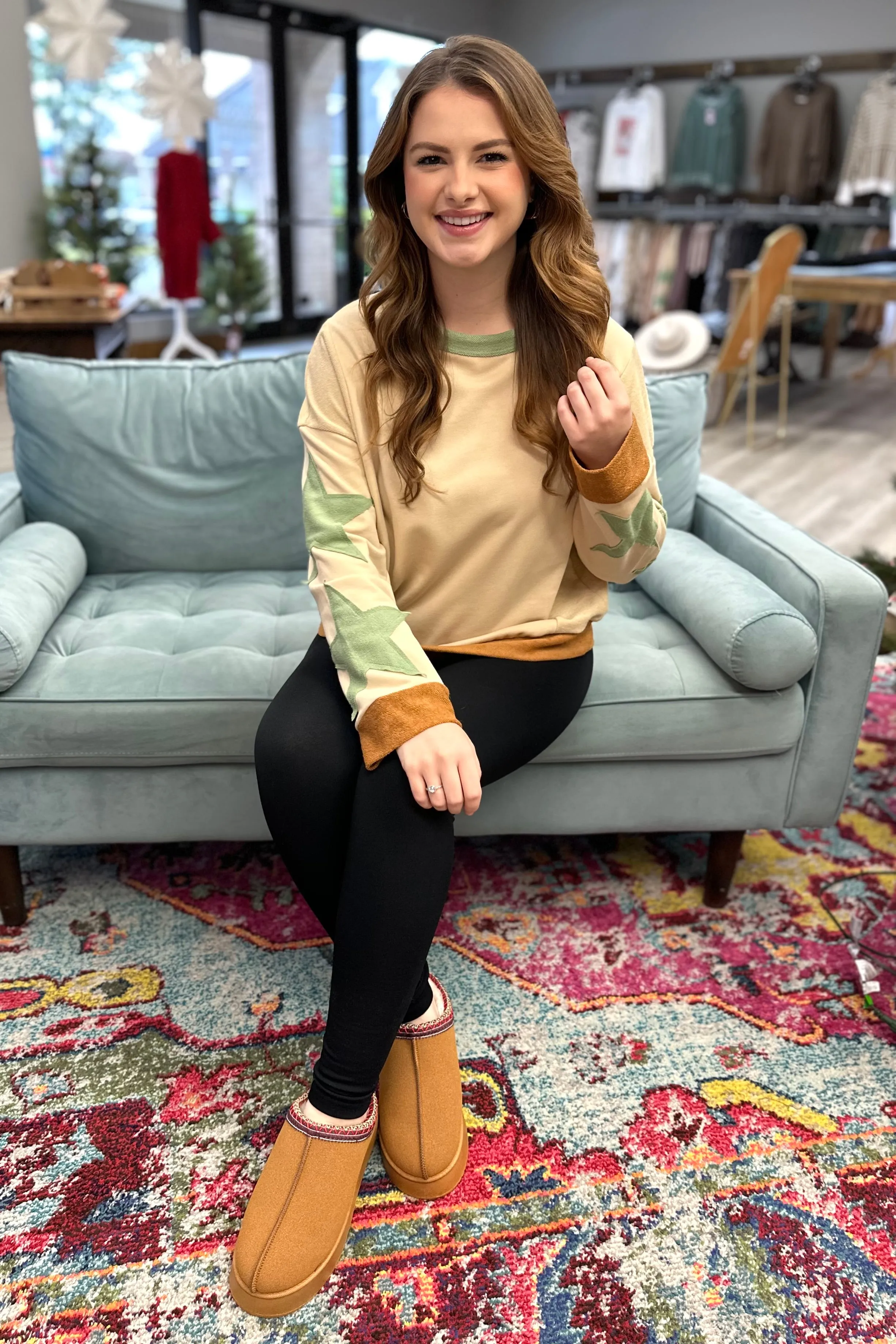 ELIZABETH Green Star Sweatshirt