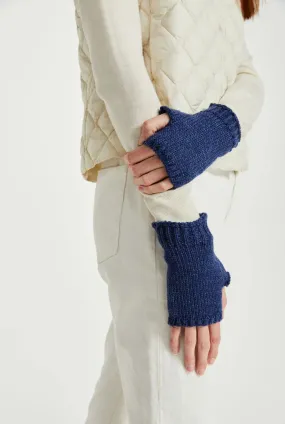 Fingerless merino wool mittens