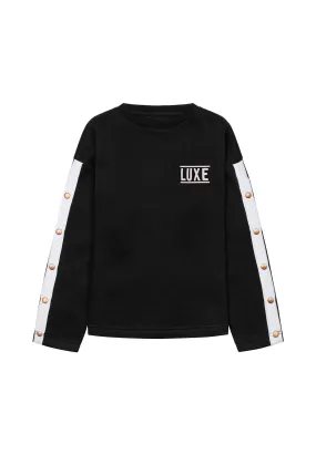 Fleece Top With Mock Popper
