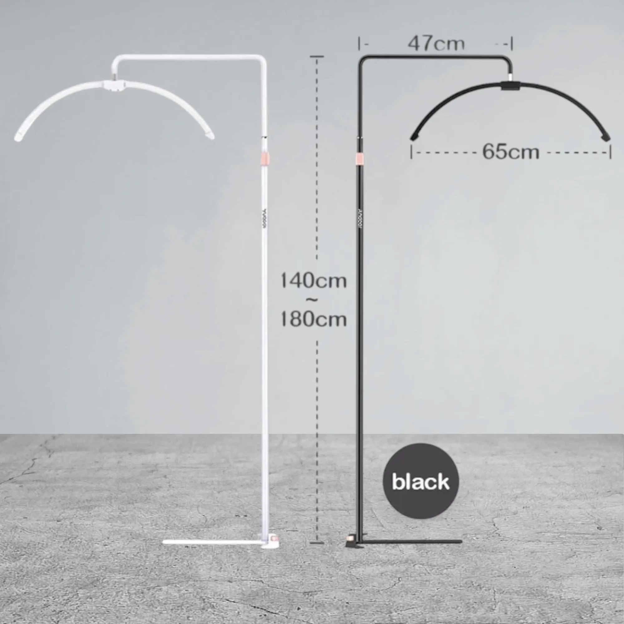 Floor standing half moon led lamp 36W 26 INCH Black or White