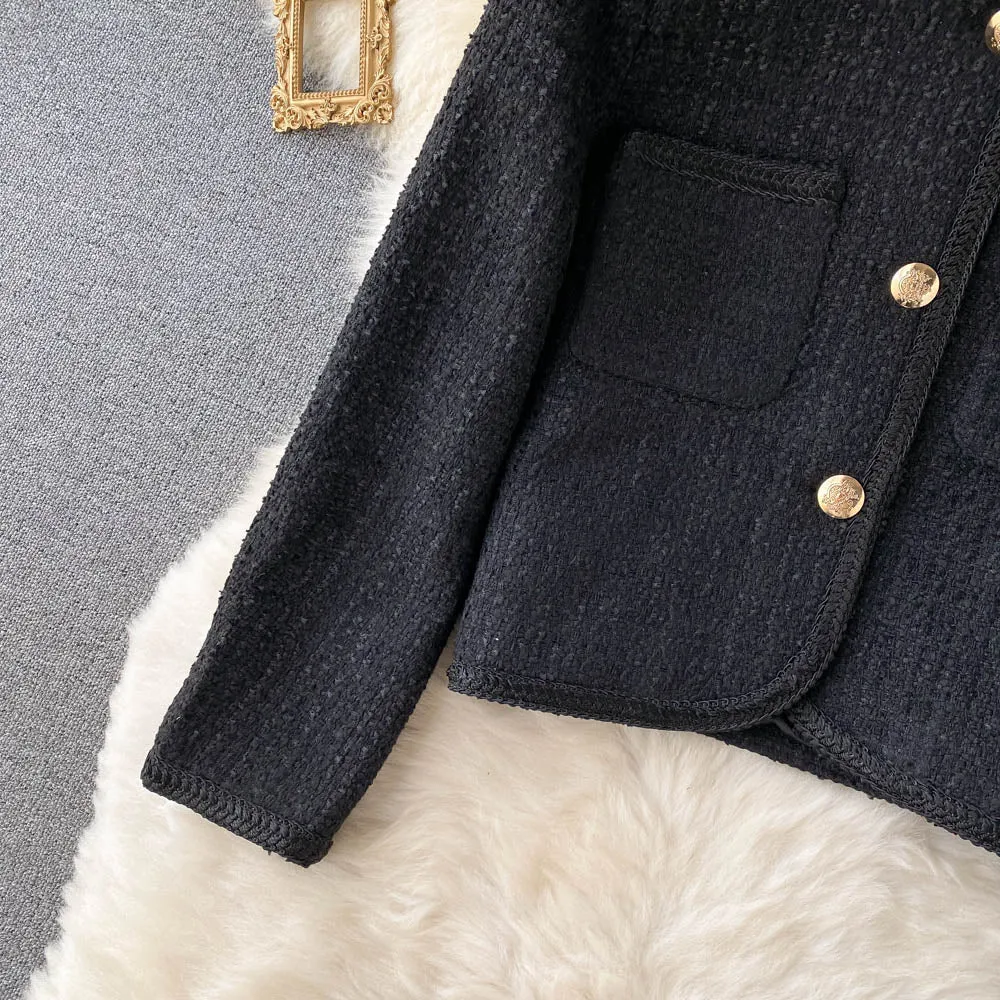 French elegant small fragrance slim jacket  1565