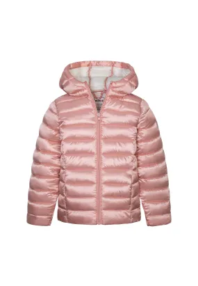 Girls Lightweight Pink Puffer Coat