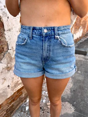 Jade High Rise Boyfriend Vervet Denim Shorts