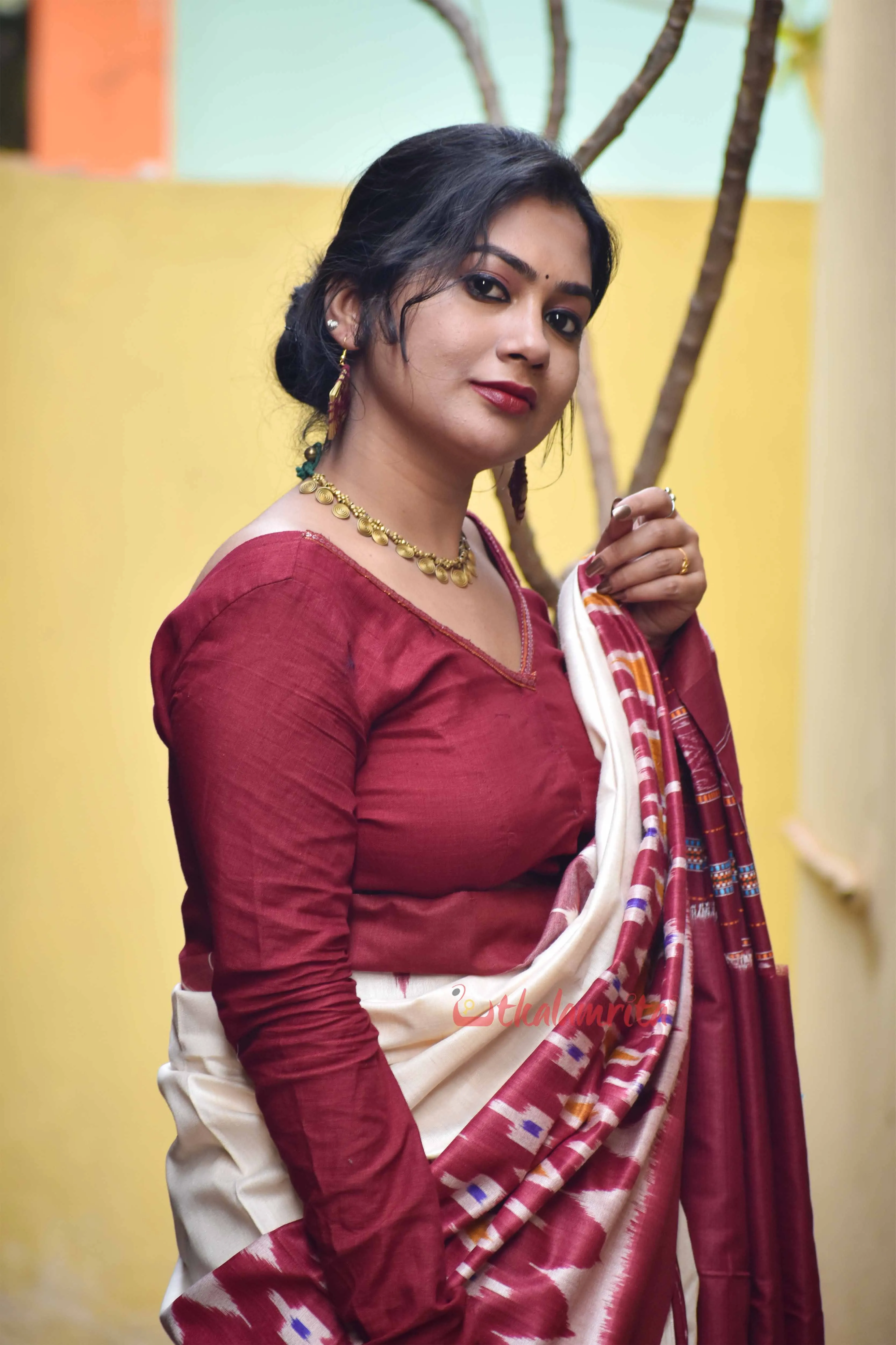 Maroon Full Hand (Blouse)