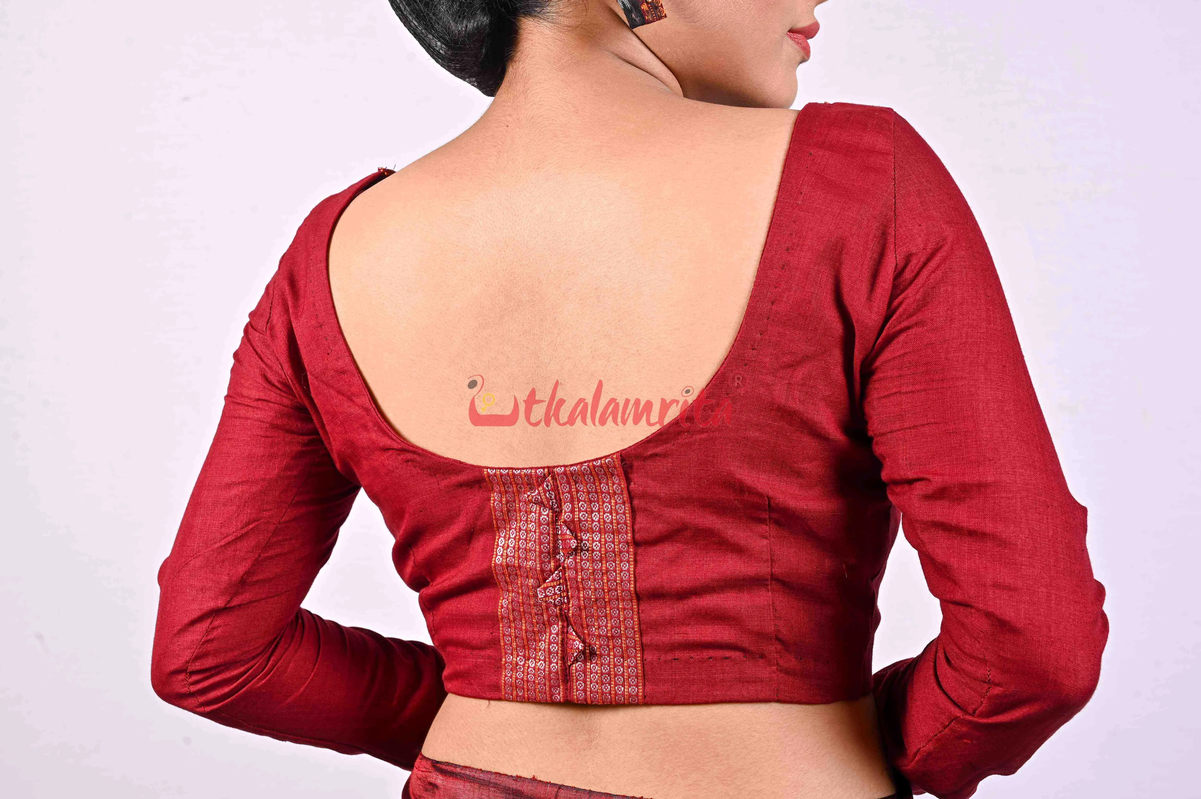 Maroon Full Hand (Blouse)