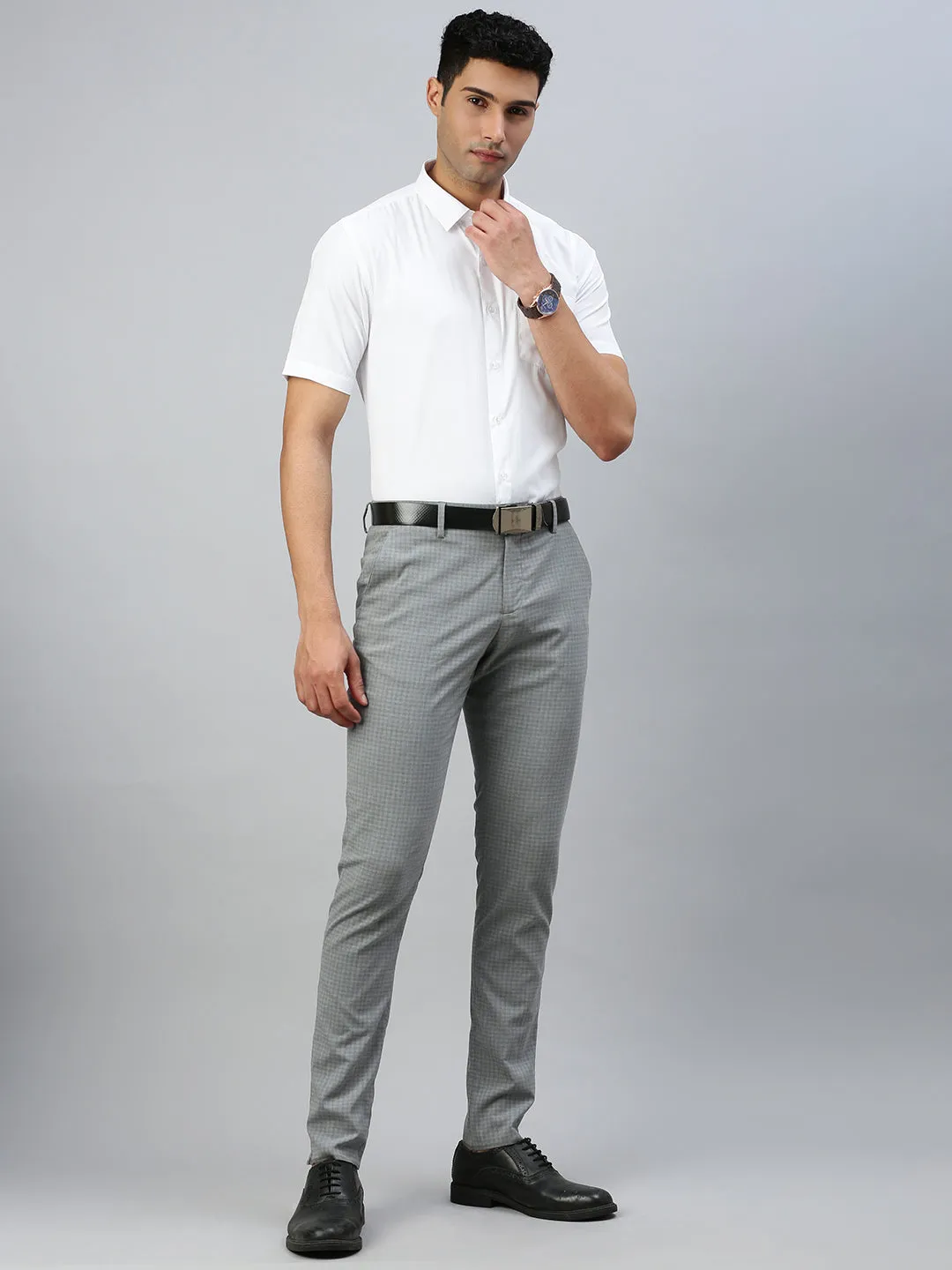 Men Cotton Rich White Half Sleeves Formal Shirt (2 Pcs Pack)
