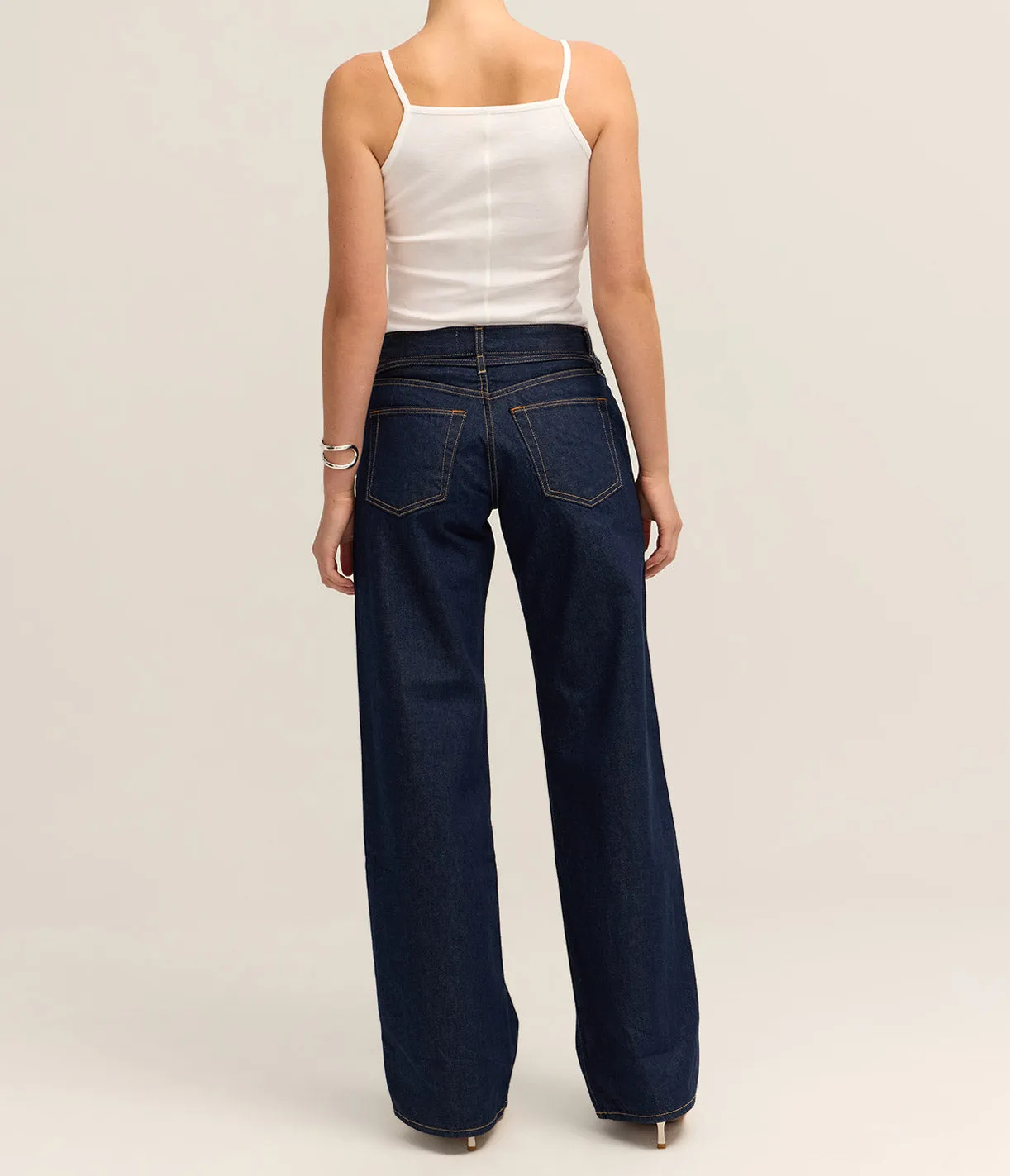 Mica Belted Relaxed Jean in Midnight Mile