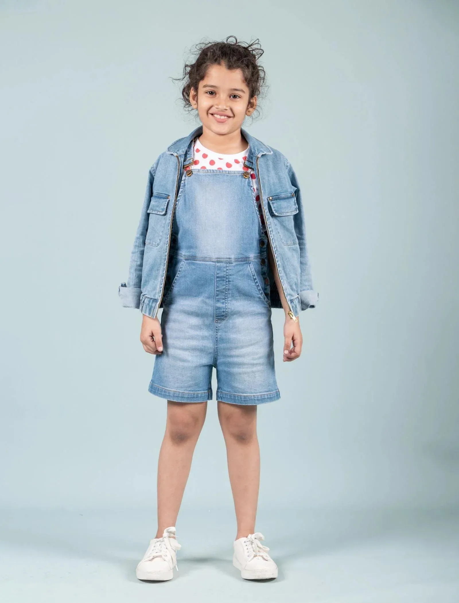 Premium Denim Jacket and Dungaree with T'shirt Combo Set