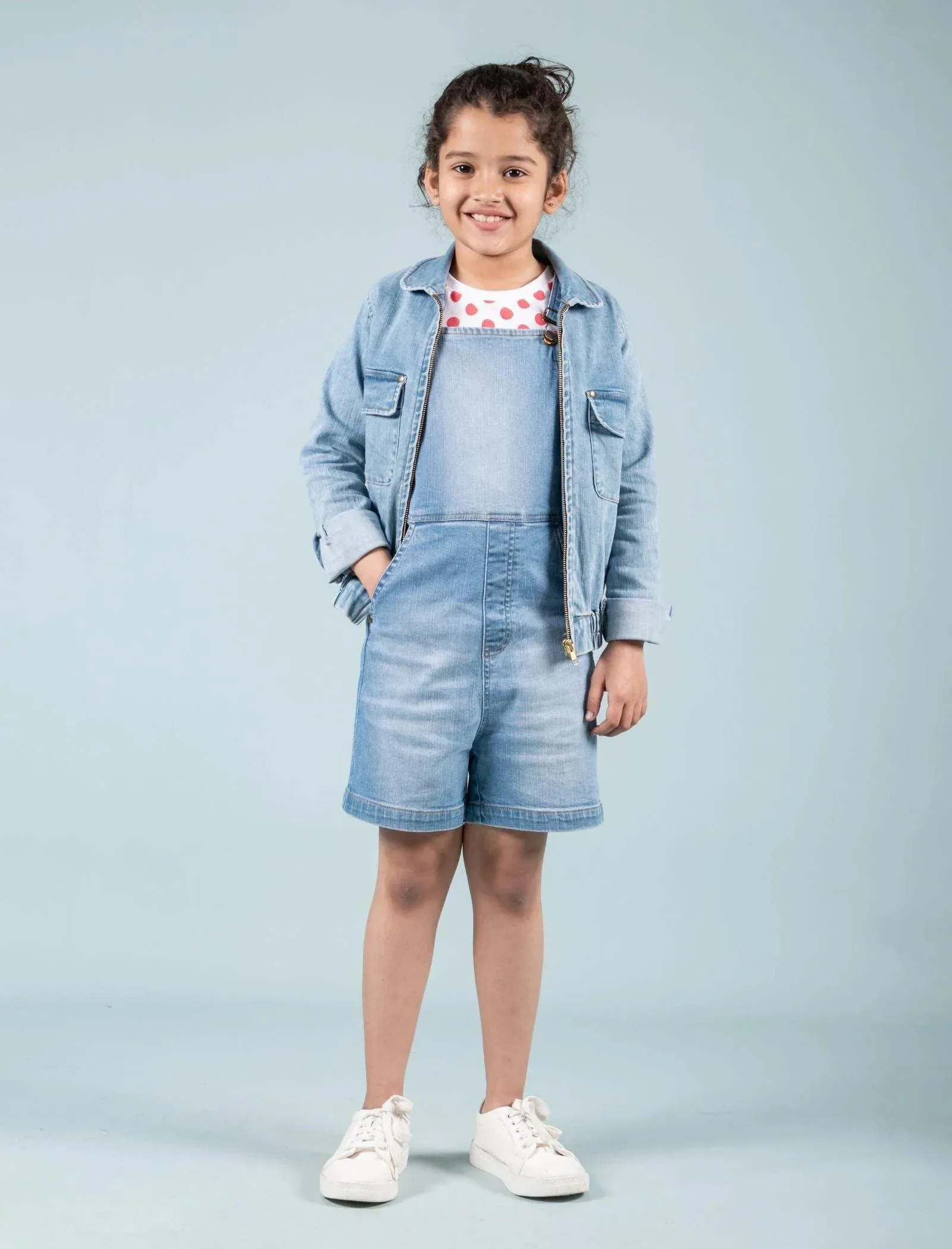 Premium Denim Jacket and Dungaree with T'shirt Combo Set