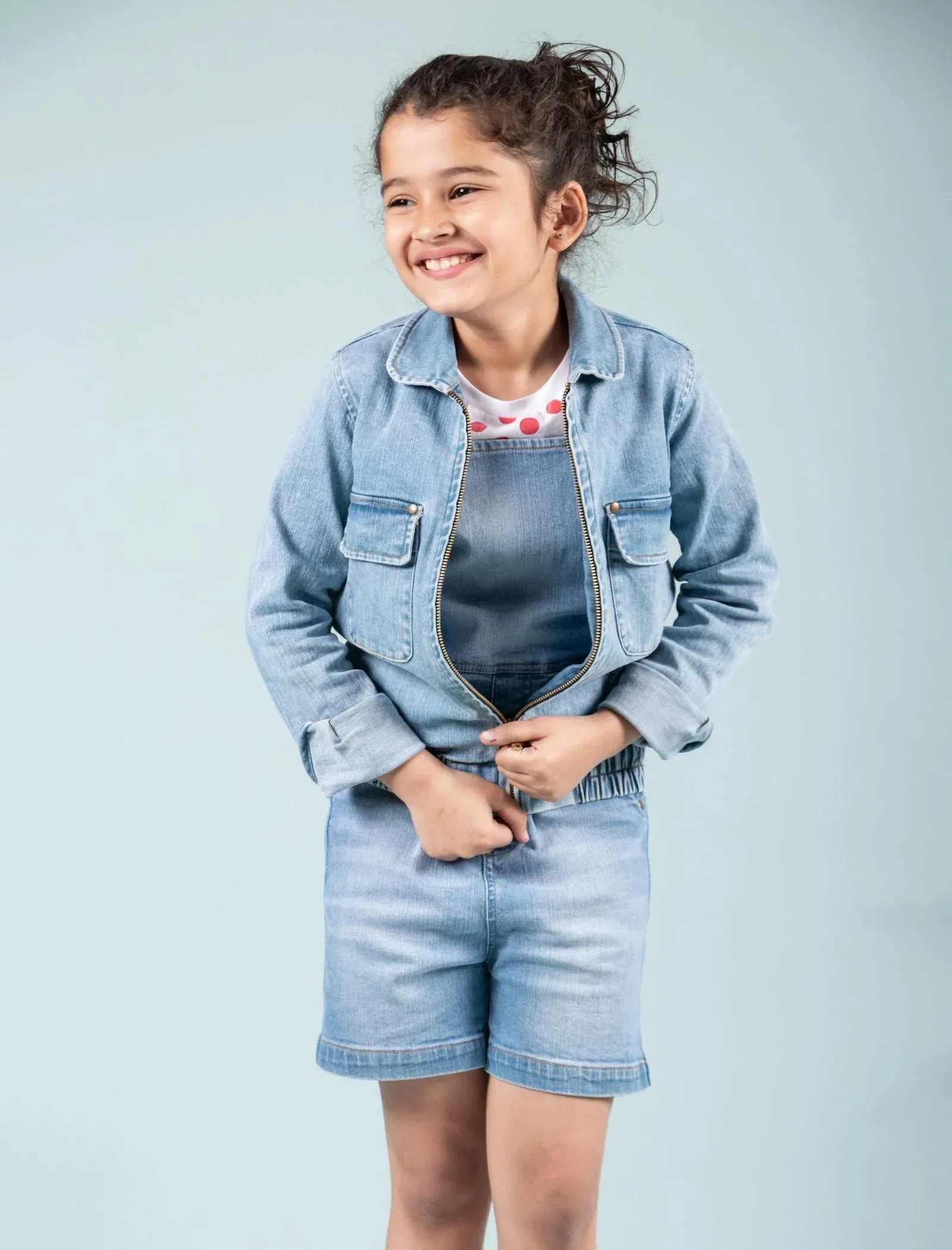 Premium Denim Jacket and Dungaree with T'shirt Combo Set