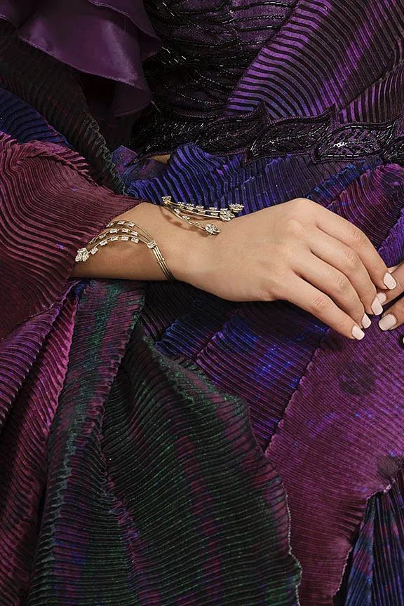 Purple Pure Satin Silk Pure Hand work Ready to wear Saree