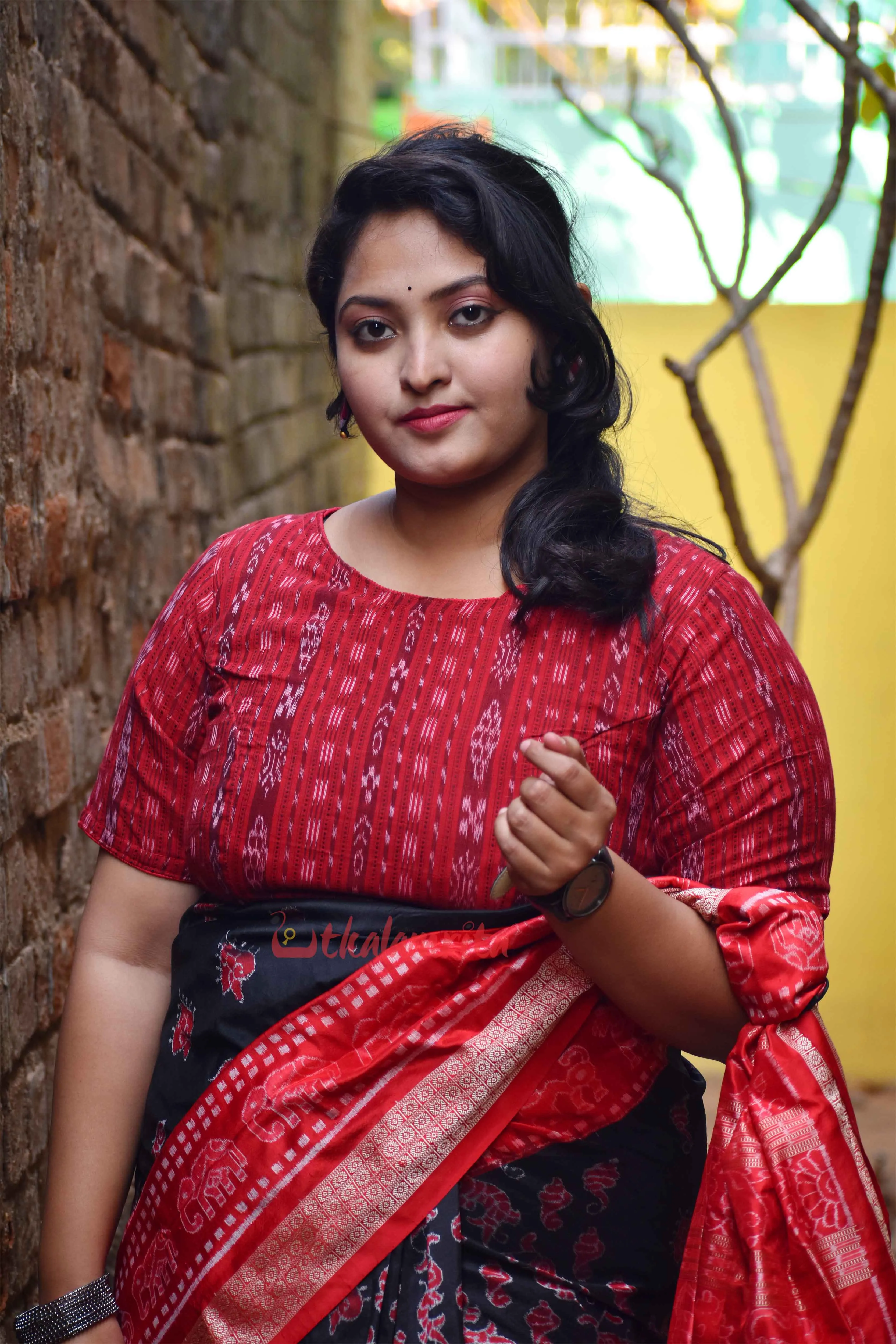 Red Ikat Charm (Blouse)