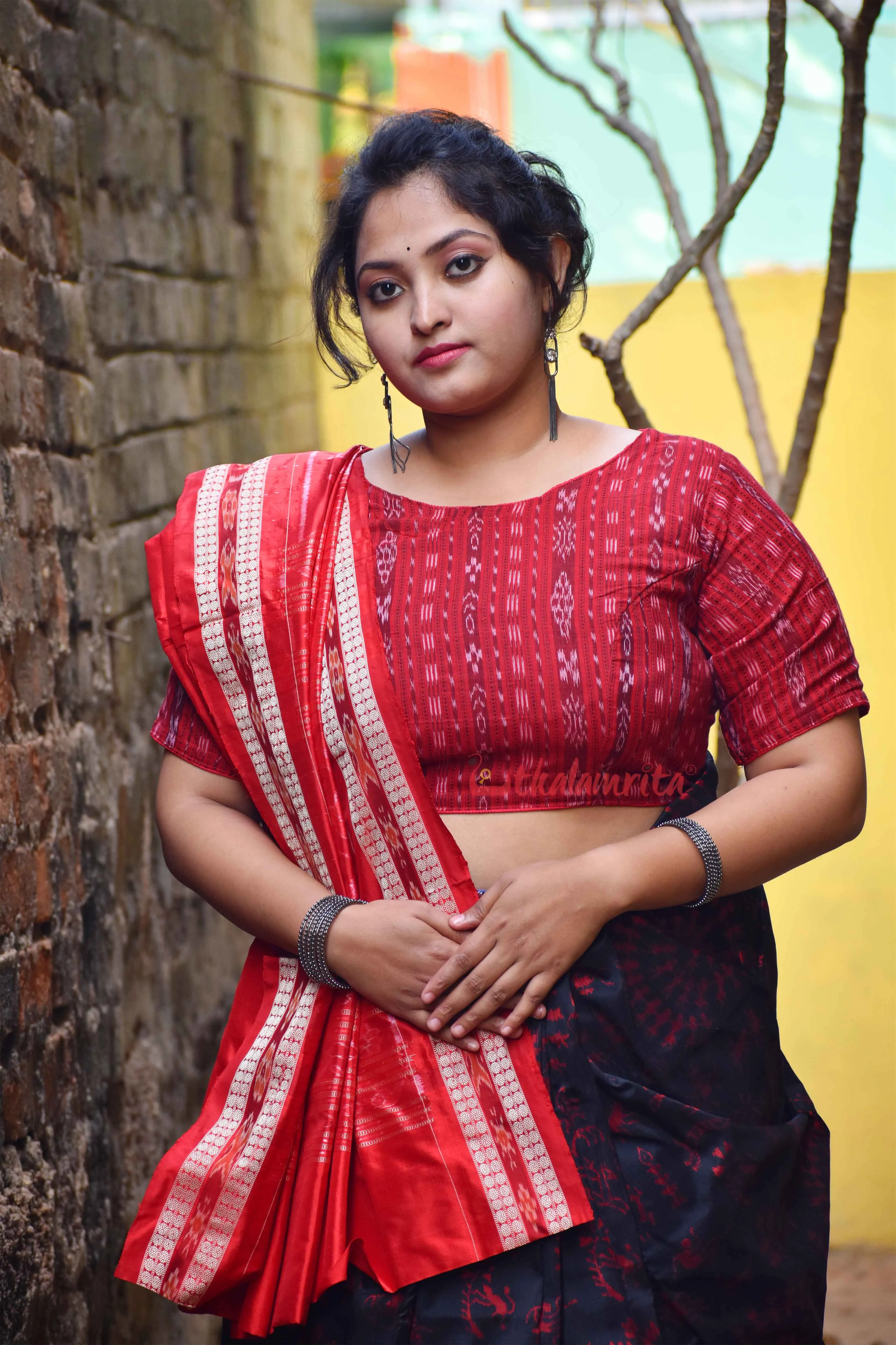 Red Ikat Charm (Blouse)