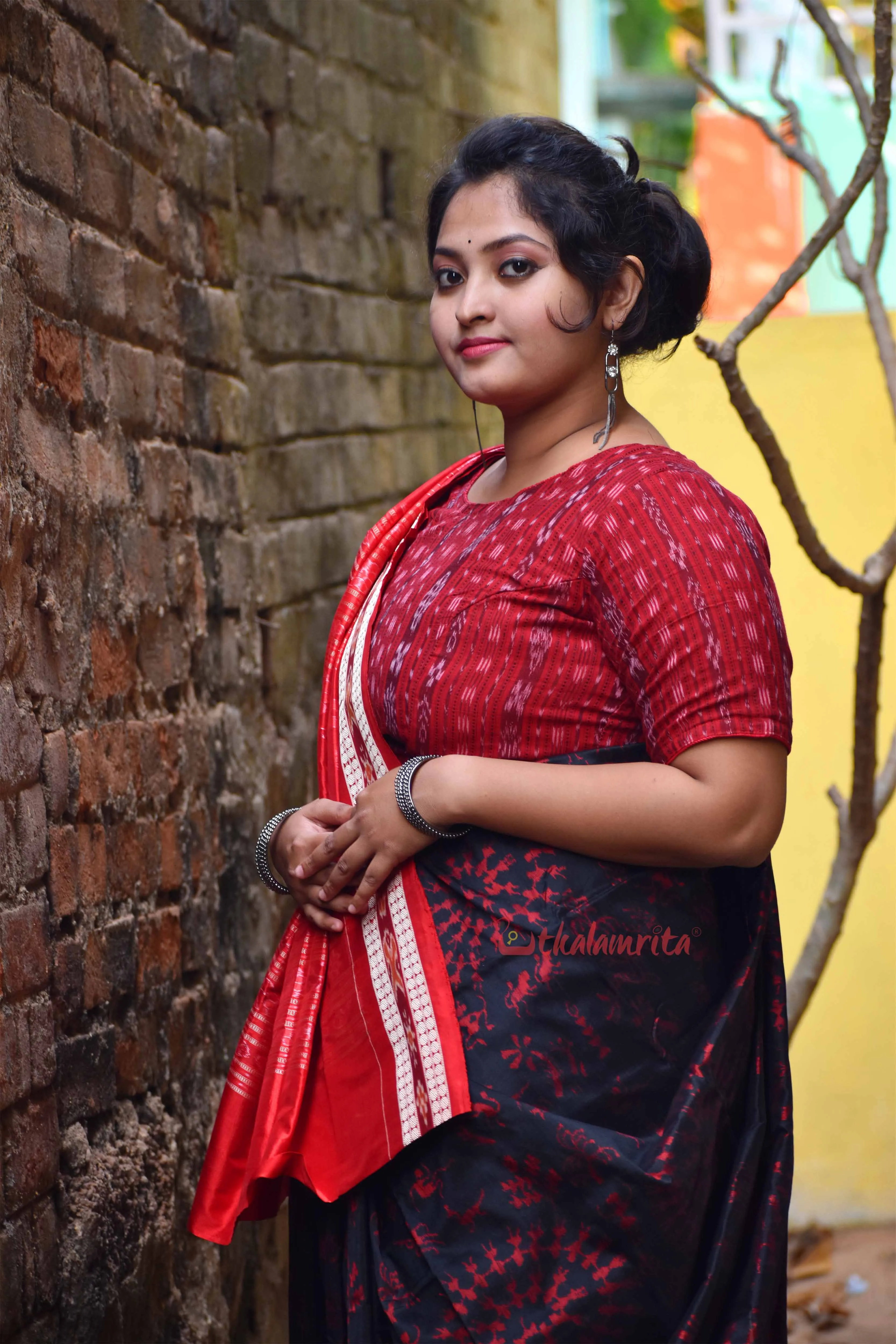 Red Ikat Charm (Blouse)