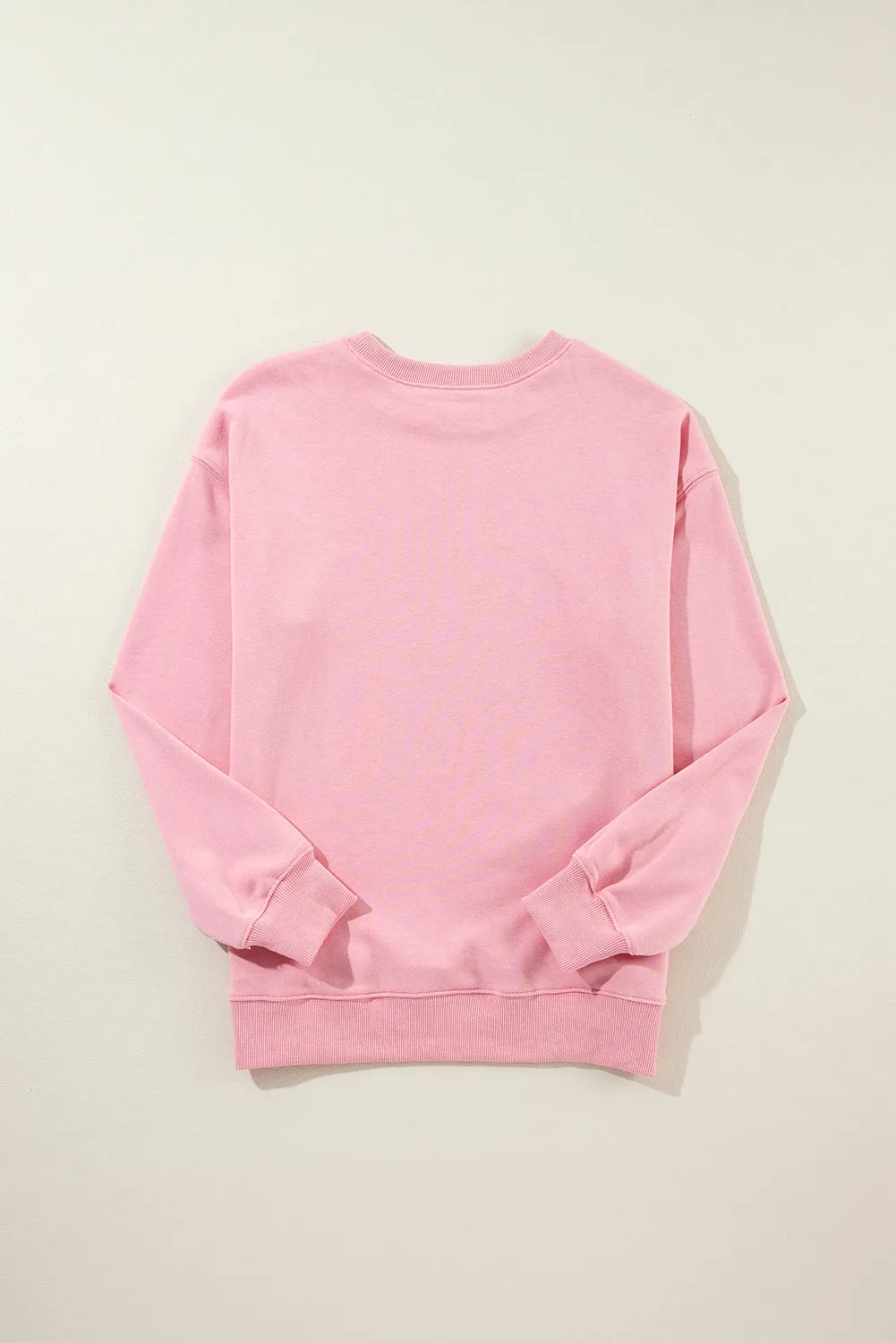 Solid Crewneck Pullover Sweatshirt