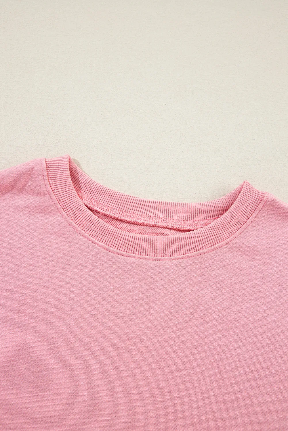 Solid Crewneck Pullover Sweatshirt