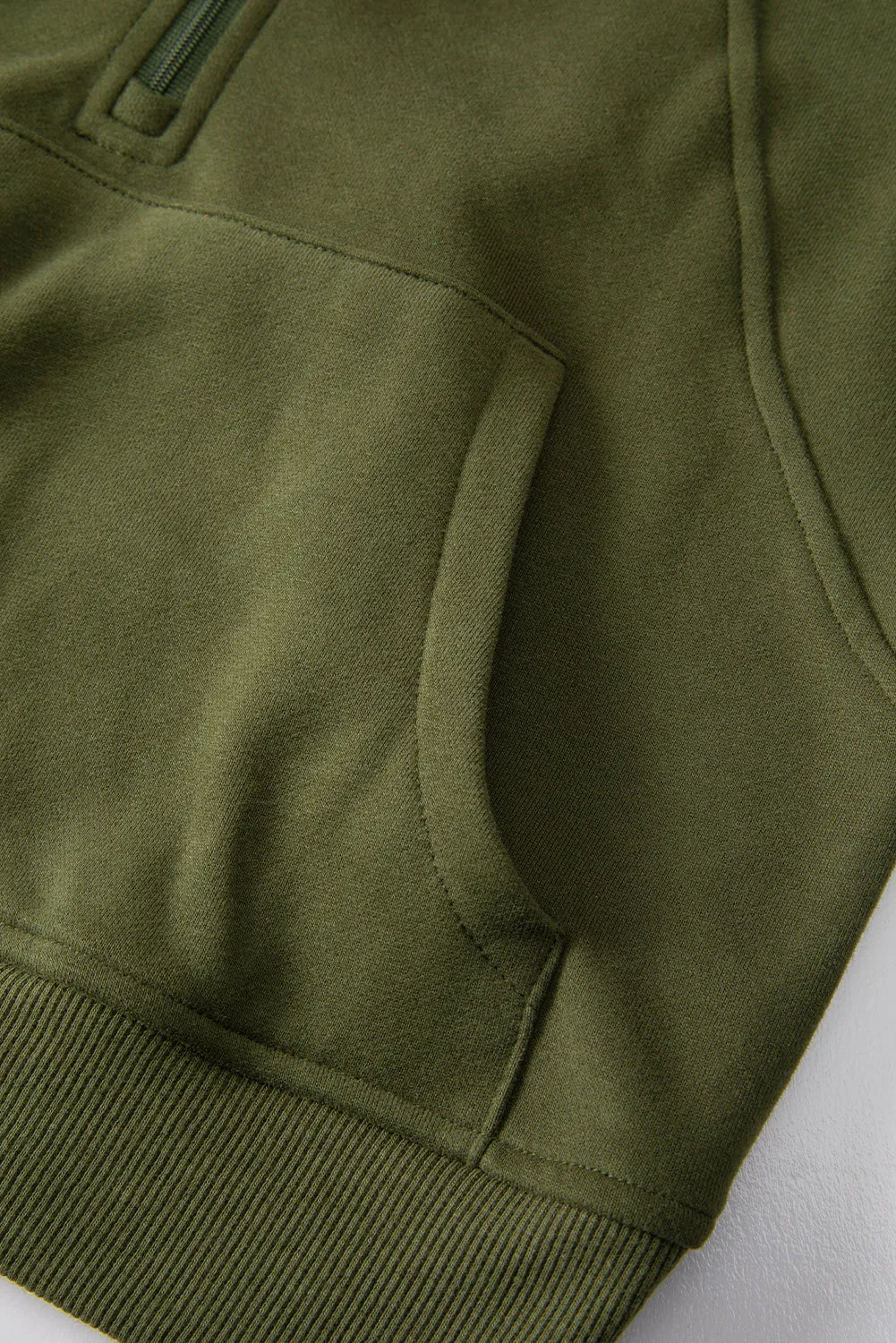 Stand Collar Thumbhole Sweatshirt