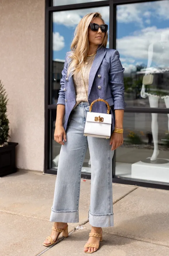 Veronica Beard Miller Dickey Jacket, Blue Melange