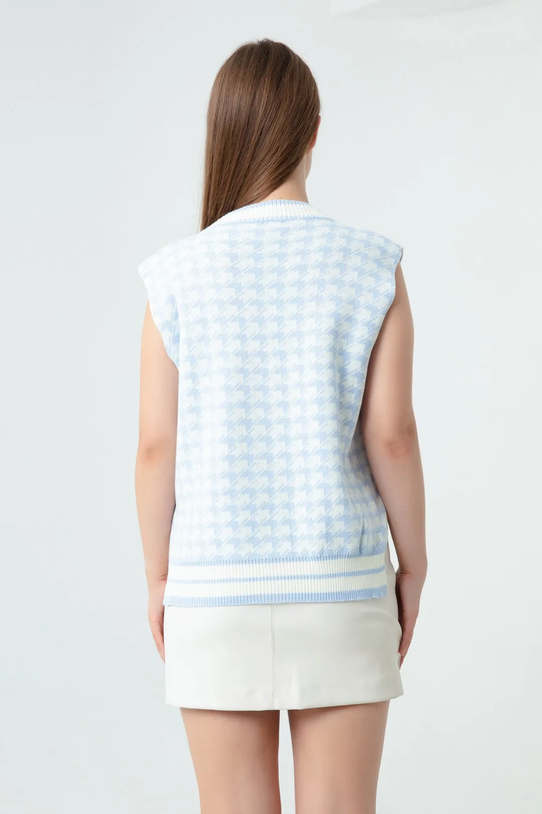 Women'S Coat Patterned Knitwear Vest