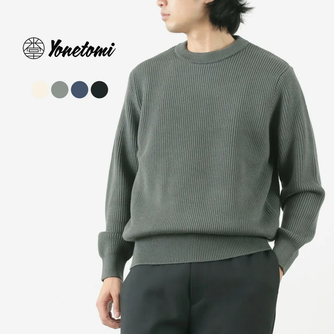 YONETOMI NEW BASIC / Extra Fine Wool Ribbed Knit Pullover